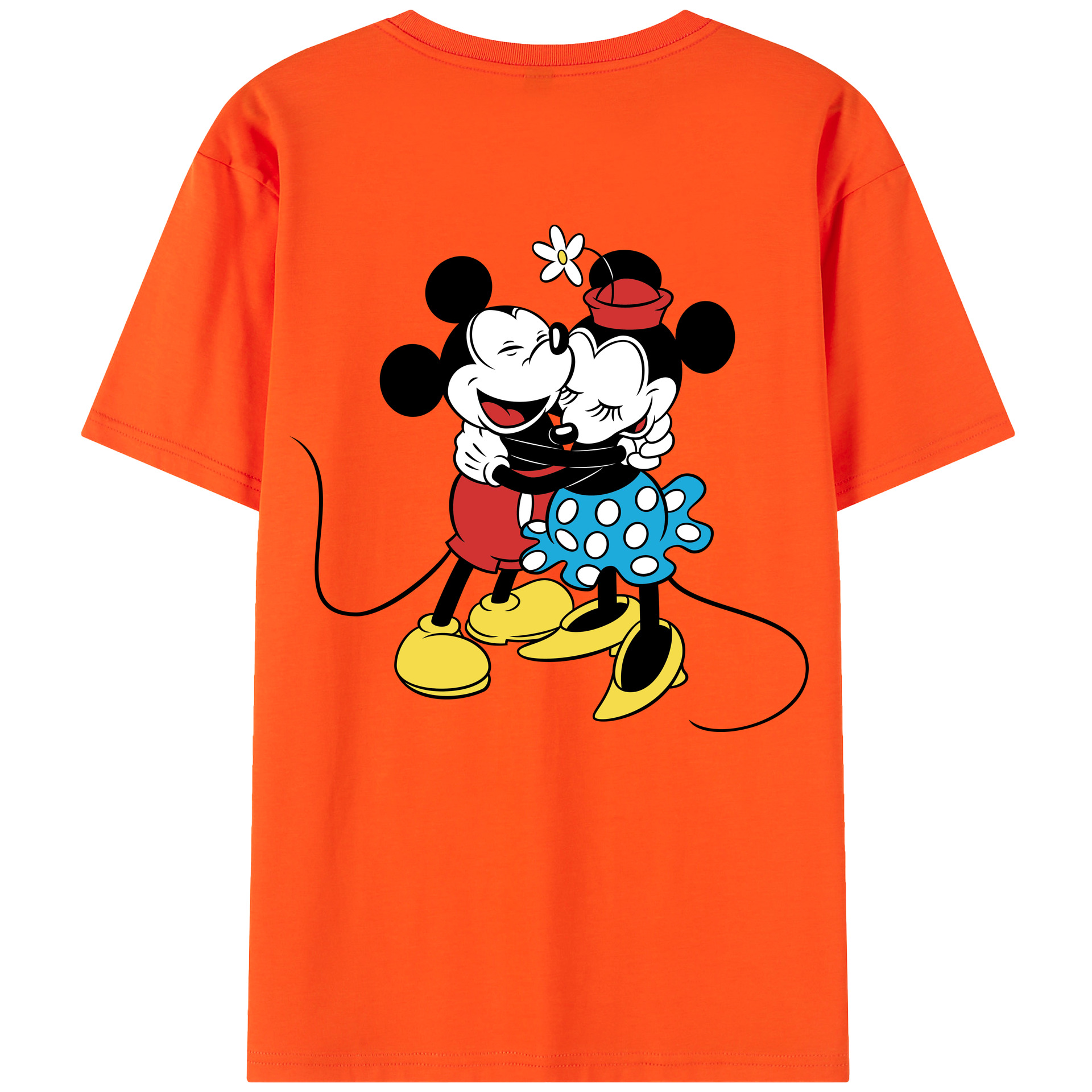 （画像用） ミッキーマウス Mickey Mouse 綿100％半袖Tシャツ（背面プリント）