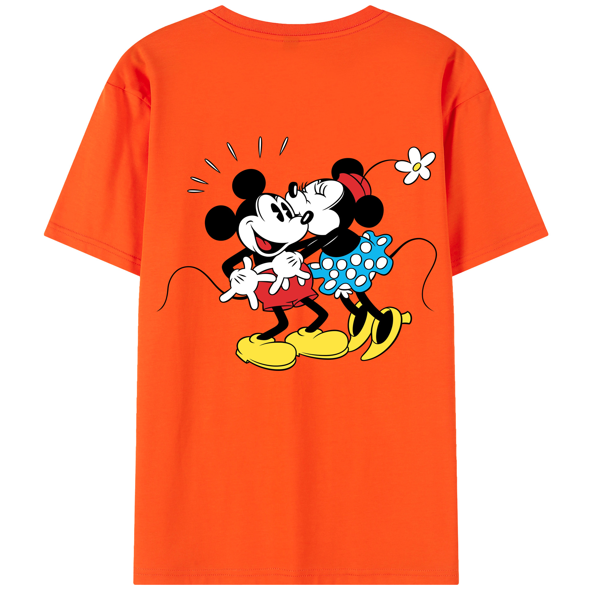 （画像用） ミッキーマウス Mickey Mouse 綿100％半袖Tシャツ（背面プリント）