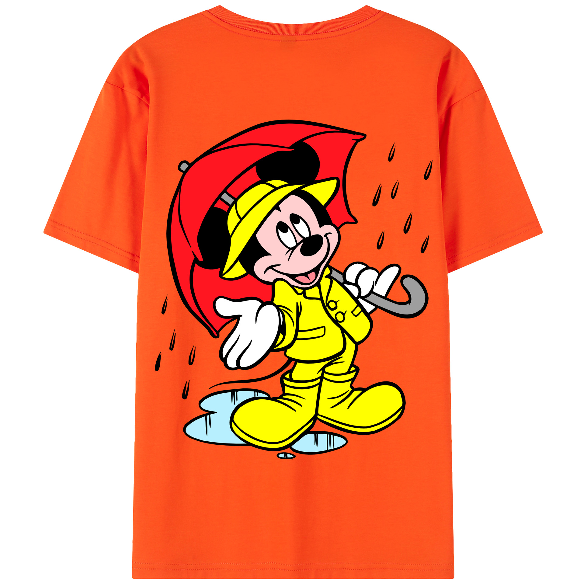 （画像用） ミッキーマウス Mickey Mouse 綿100％半袖Tシャツ（背面プリント）