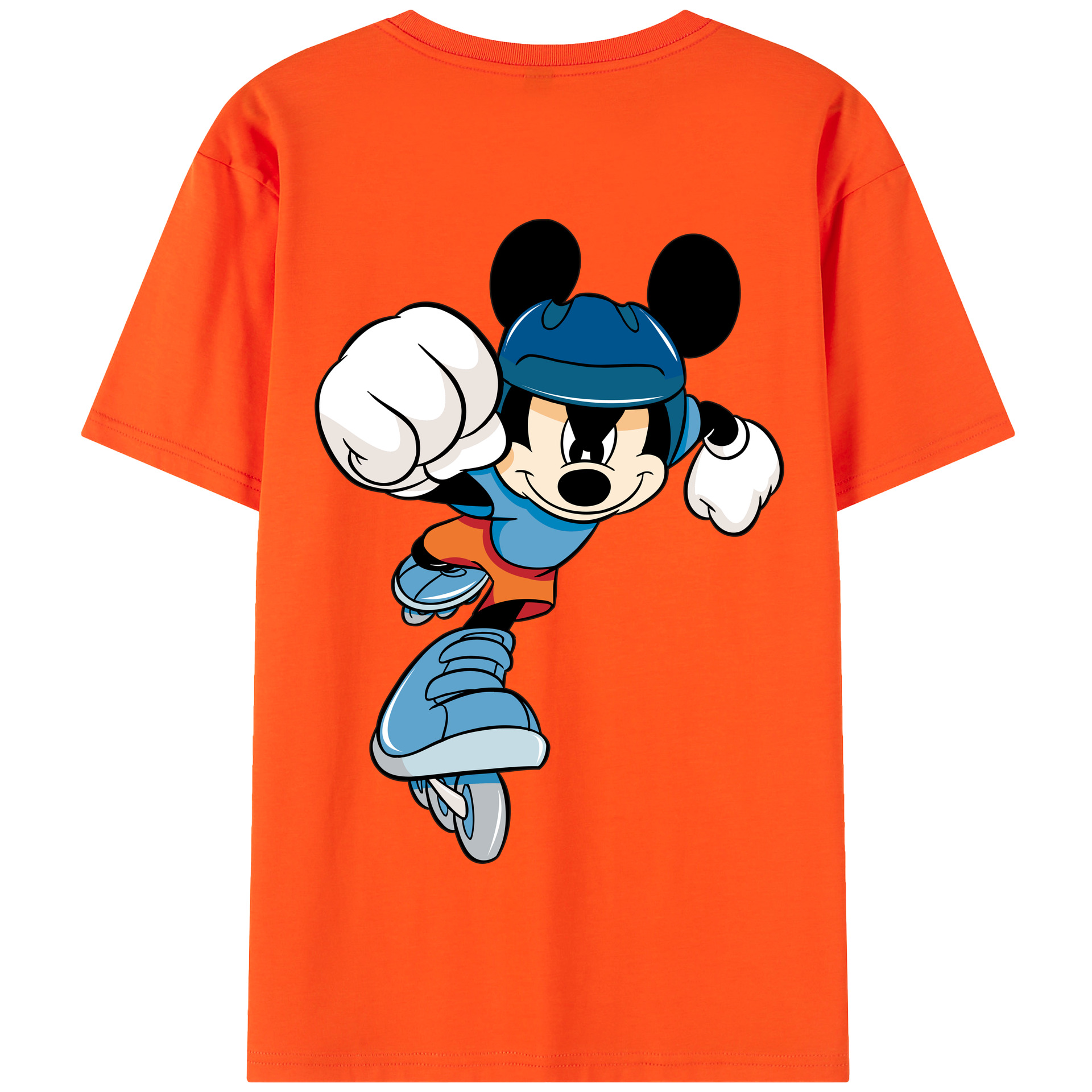 （画像用） ミッキーマウス Mickey Mouse 綿100％半袖Tシャツ（背面プリント）