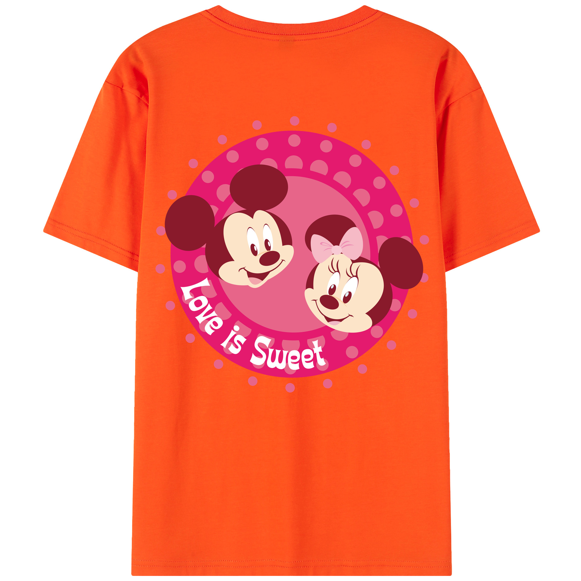 （画像用） ミッキーマウス Mickey Mouse 綿100％半袖Tシャツ（背面プリント）