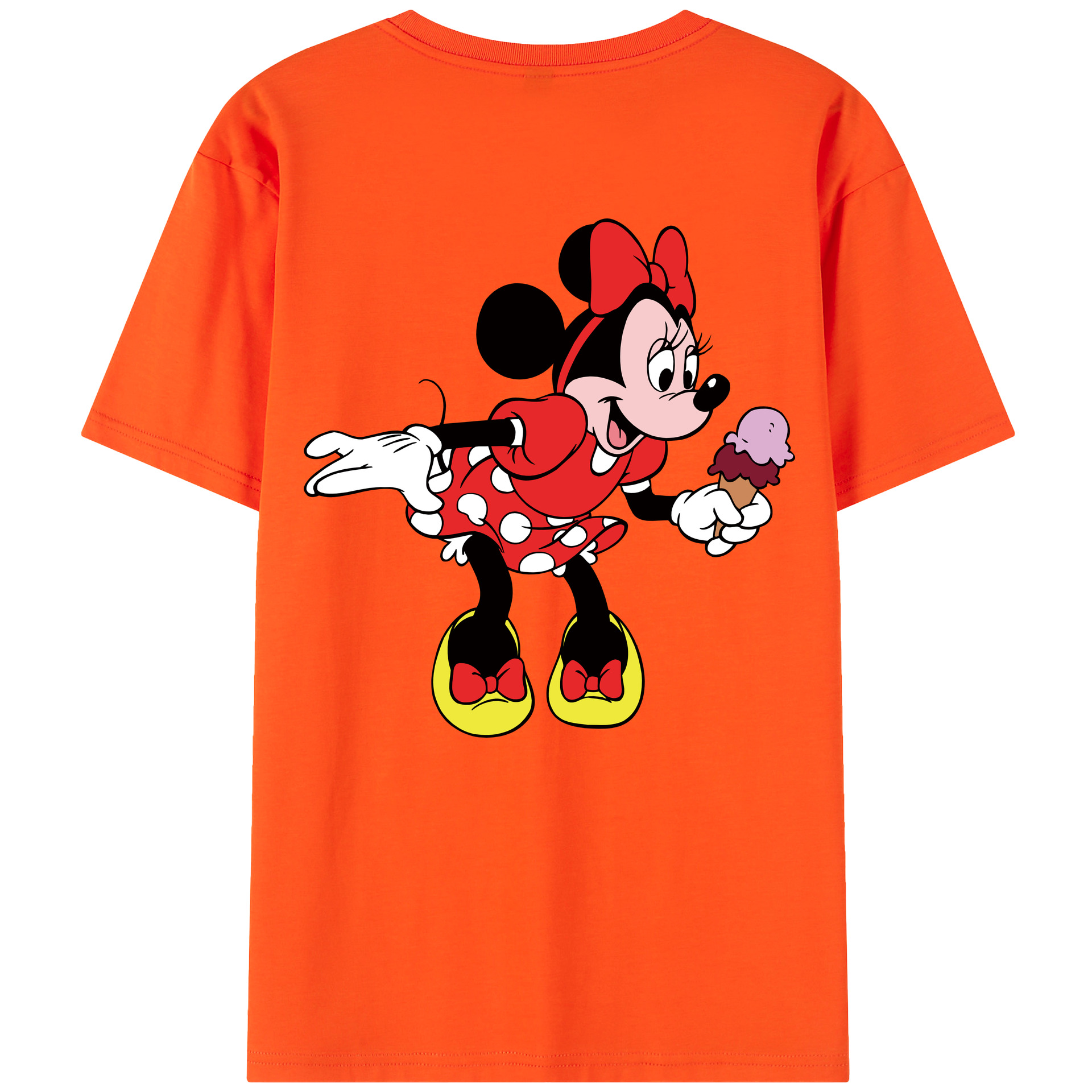 （画像用） ミッキーマウス Mickey Mouse 綿100％半袖Tシャツ（背面プリント）
