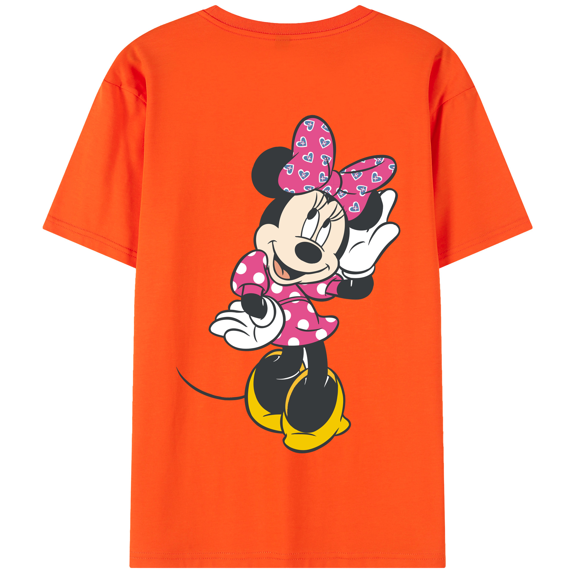 （画像用） ミッキーマウス Mickey Mouse 綿100％半袖Tシャツ（背面プリント）