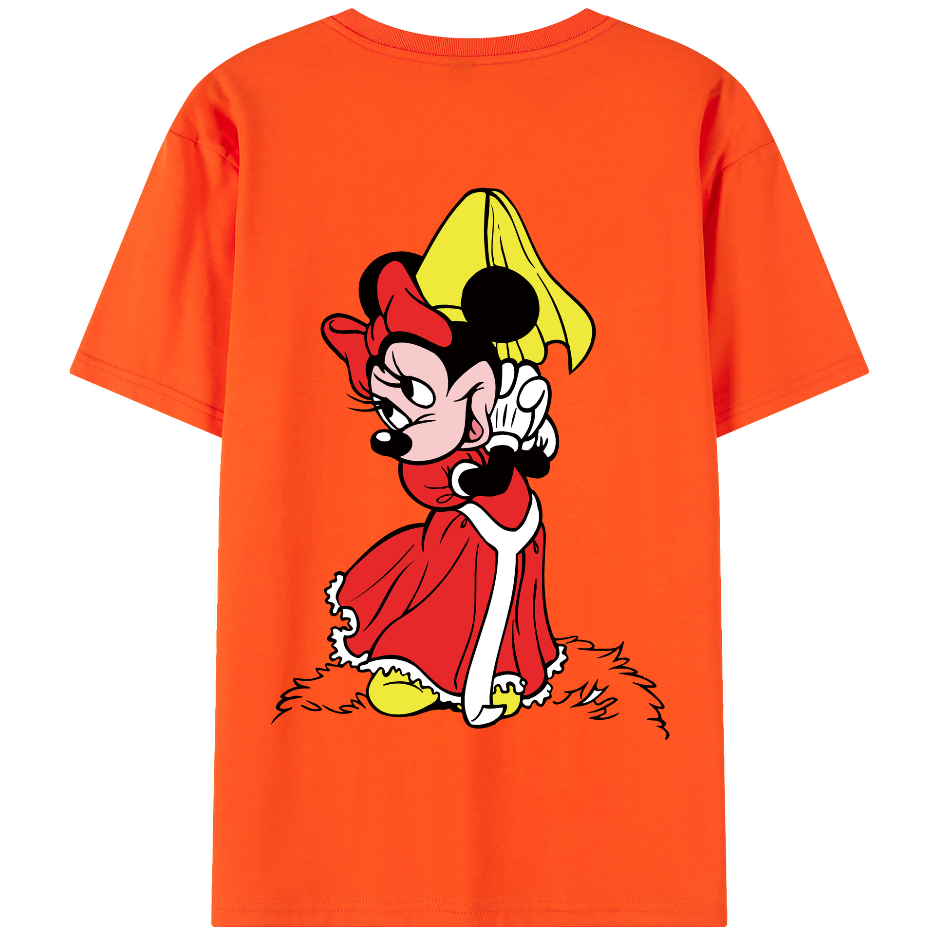 （画像用） ミッキーマウス Mickey Mouse 綿100％半袖Tシャツ（背面プリント）