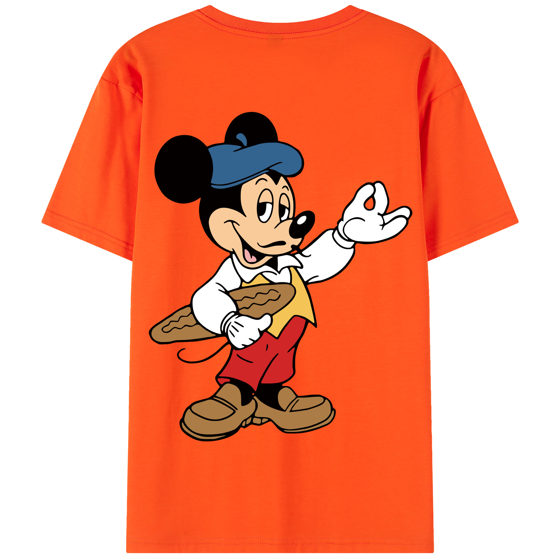 （画像用） ミッキーマウス Mickey Mouse 綿100％半袖Tシャツ（背面プリント）