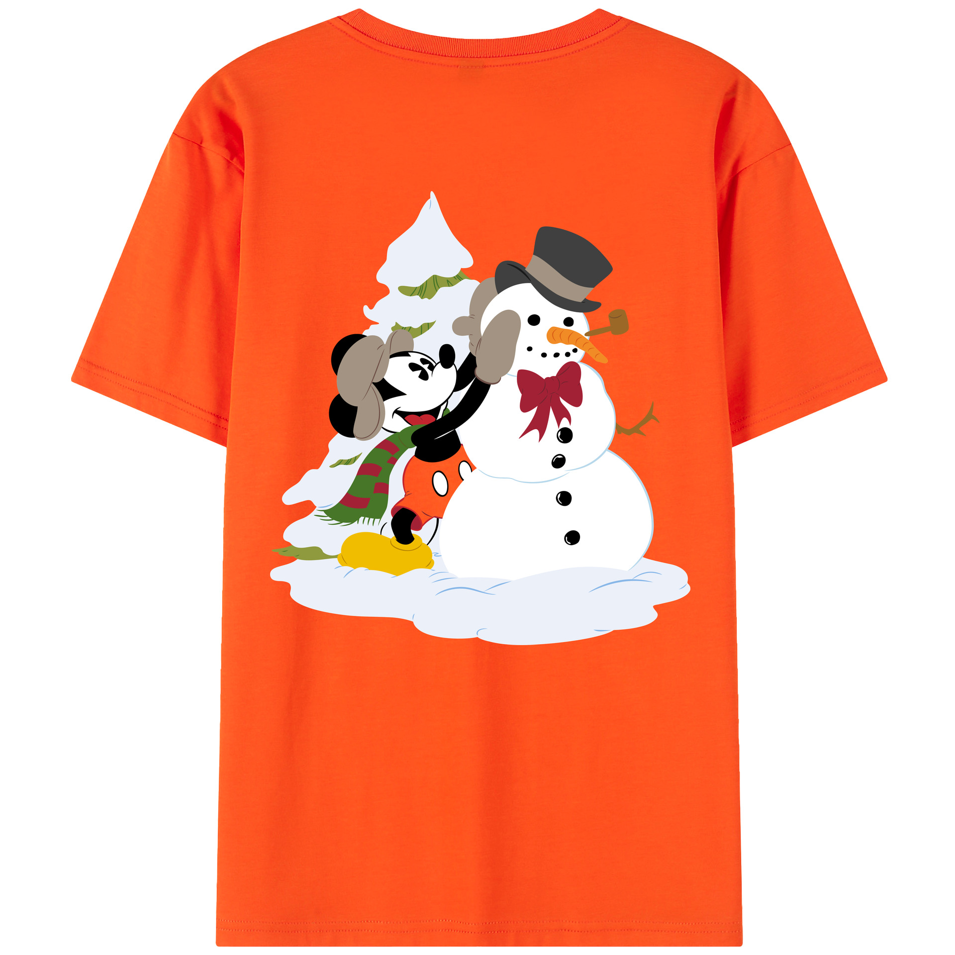 （画像用） ミッキーマウス Mickey Mouse 綿100％半袖Tシャツ（背面プリント）