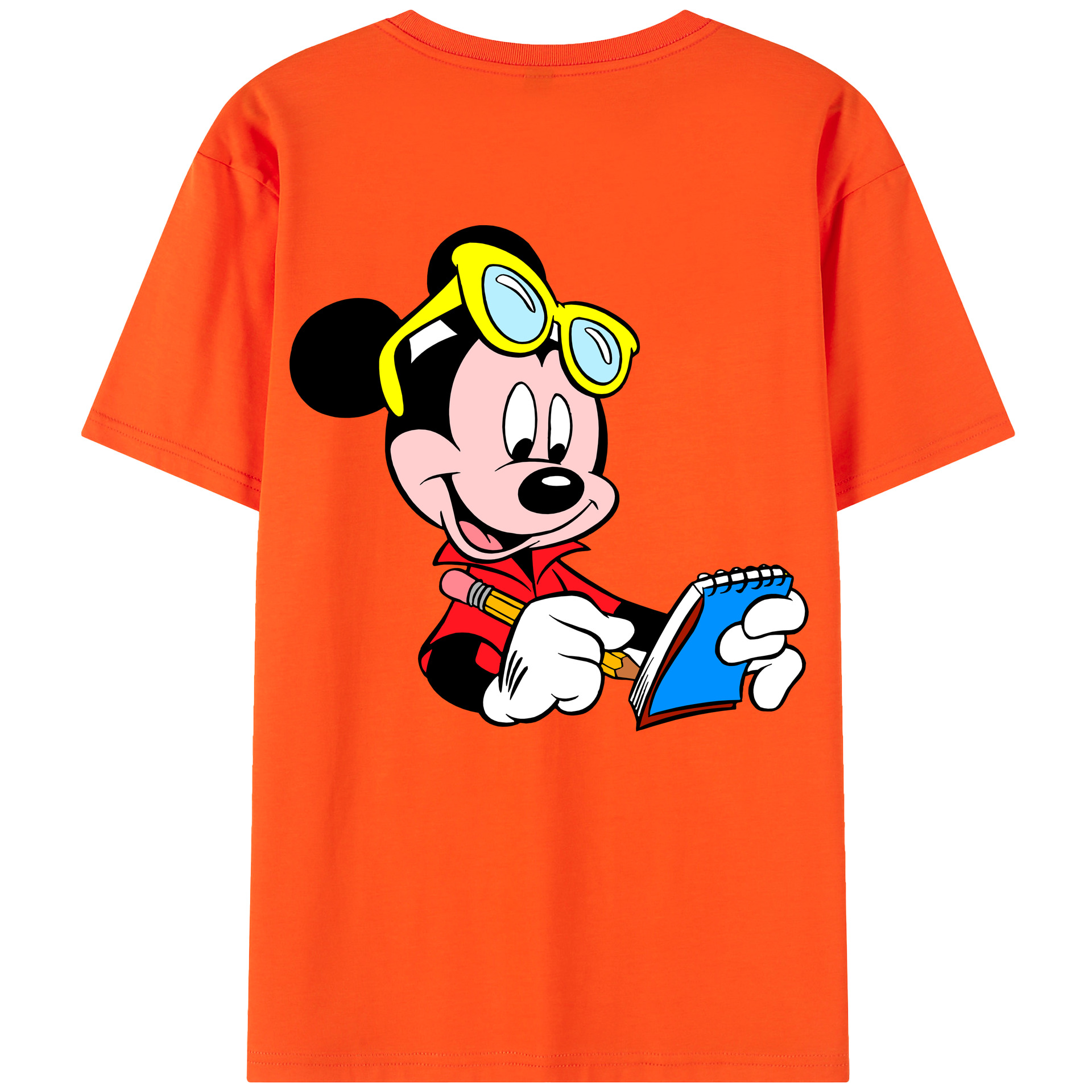 （画像用） ミッキーマウス Mickey Mouse 綿100％半袖Tシャツ（背面プリント）