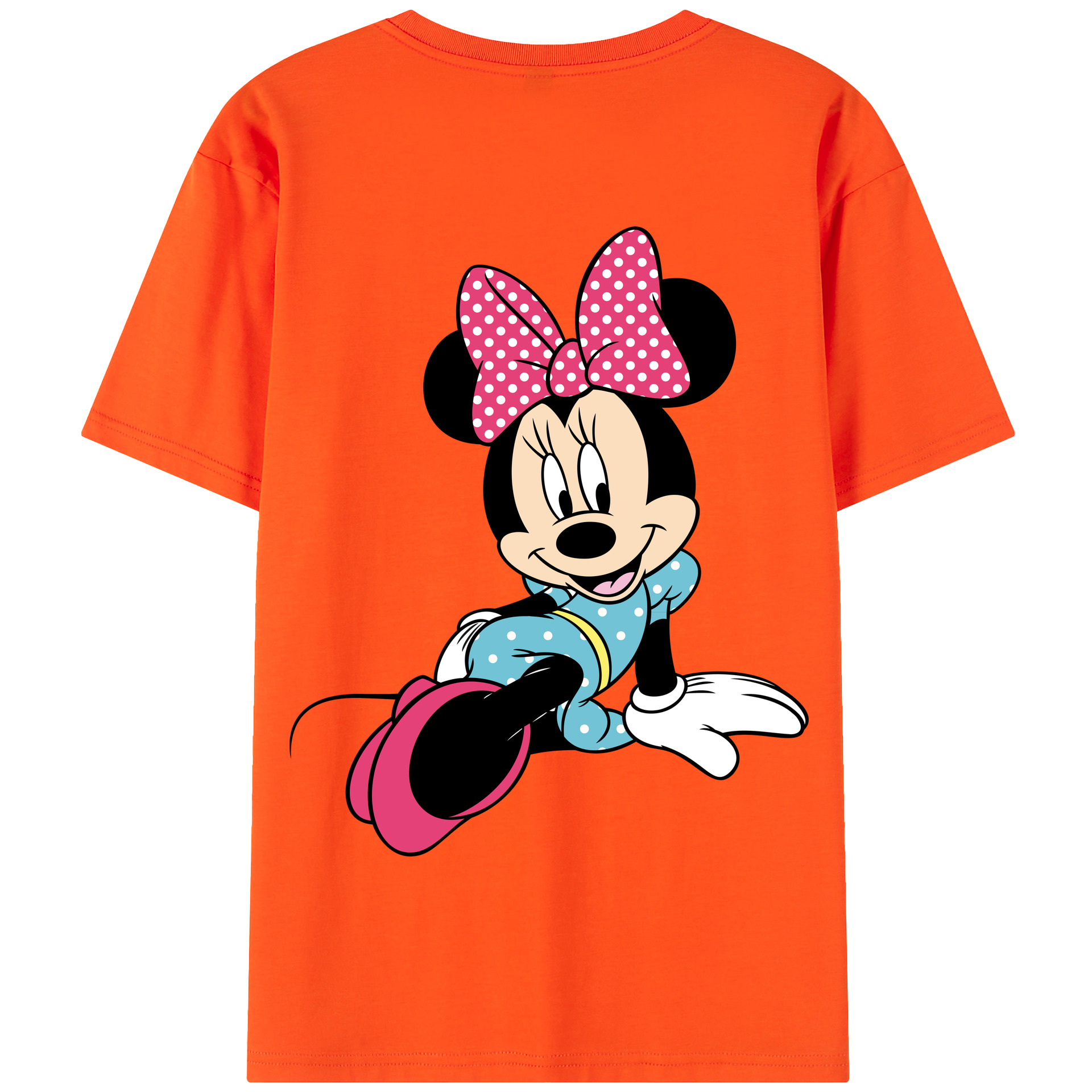 （画像用） ミッキーマウス Mickey Mouse 綿100％半袖Tシャツ（背面プリント）