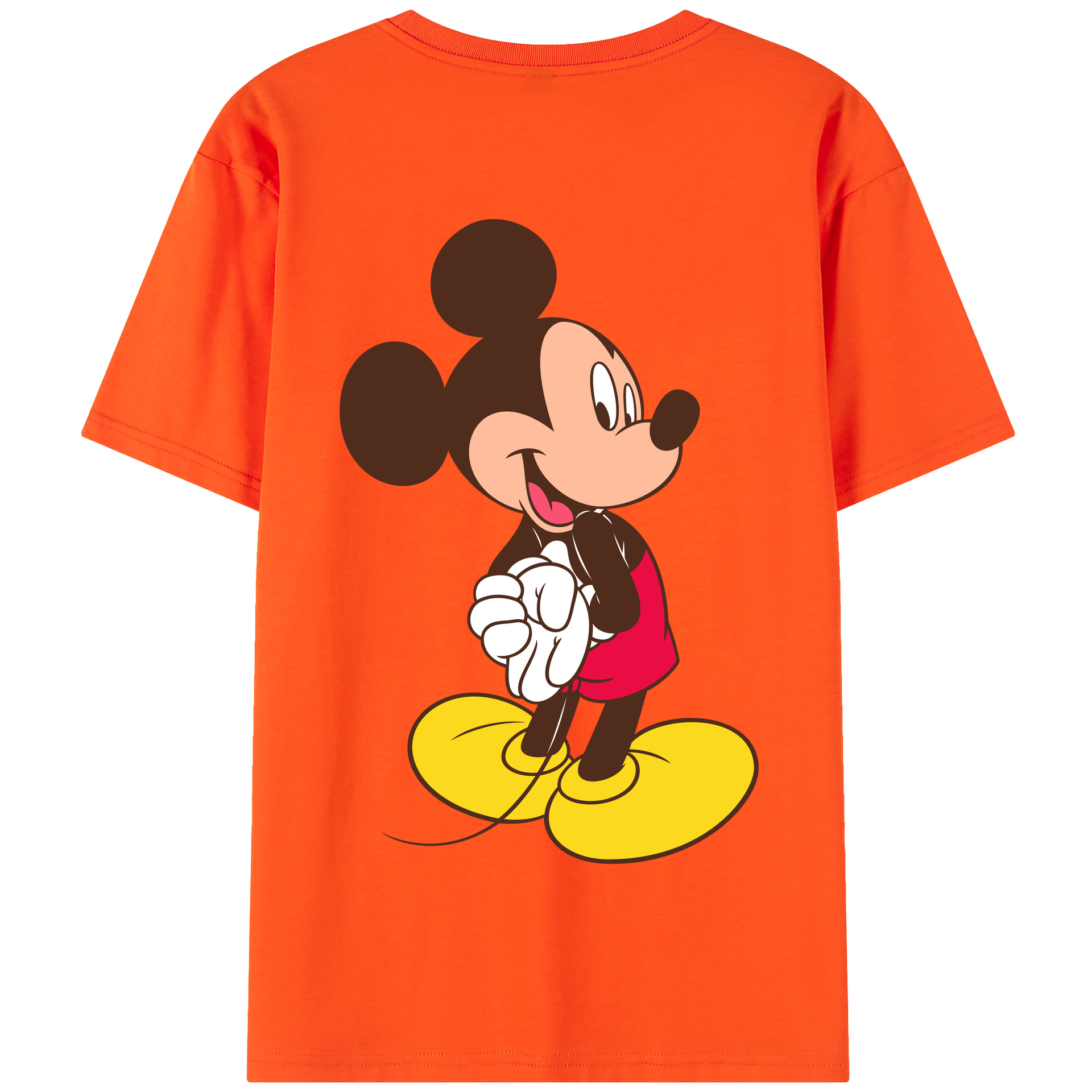 （画像用） ミッキーマウス Mickey Mouse 綿100％半袖Tシャツ（背面プリント）