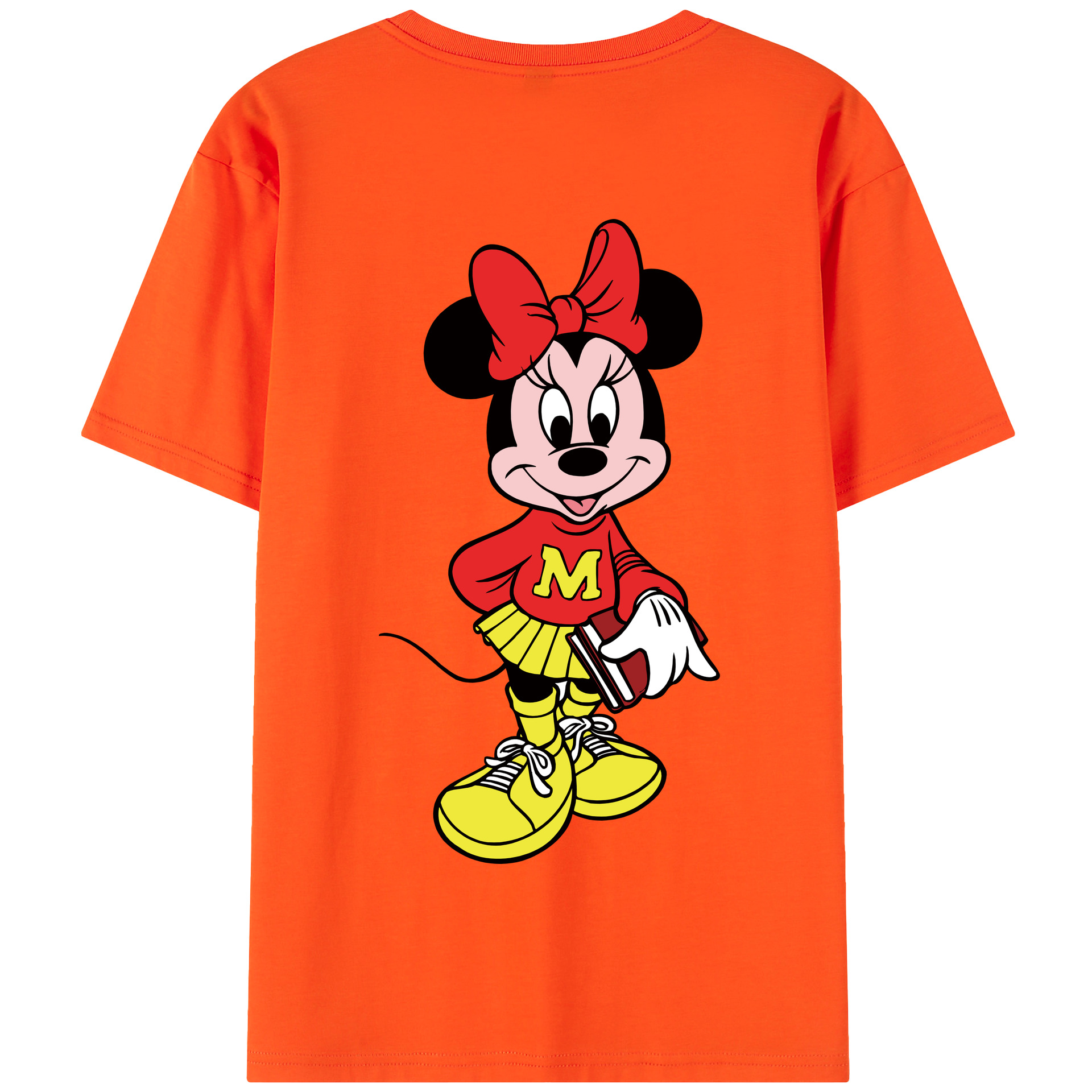 （画像用） ミッキーマウス Mickey Mouse 綿100％半袖Tシャツ（背面プリント）