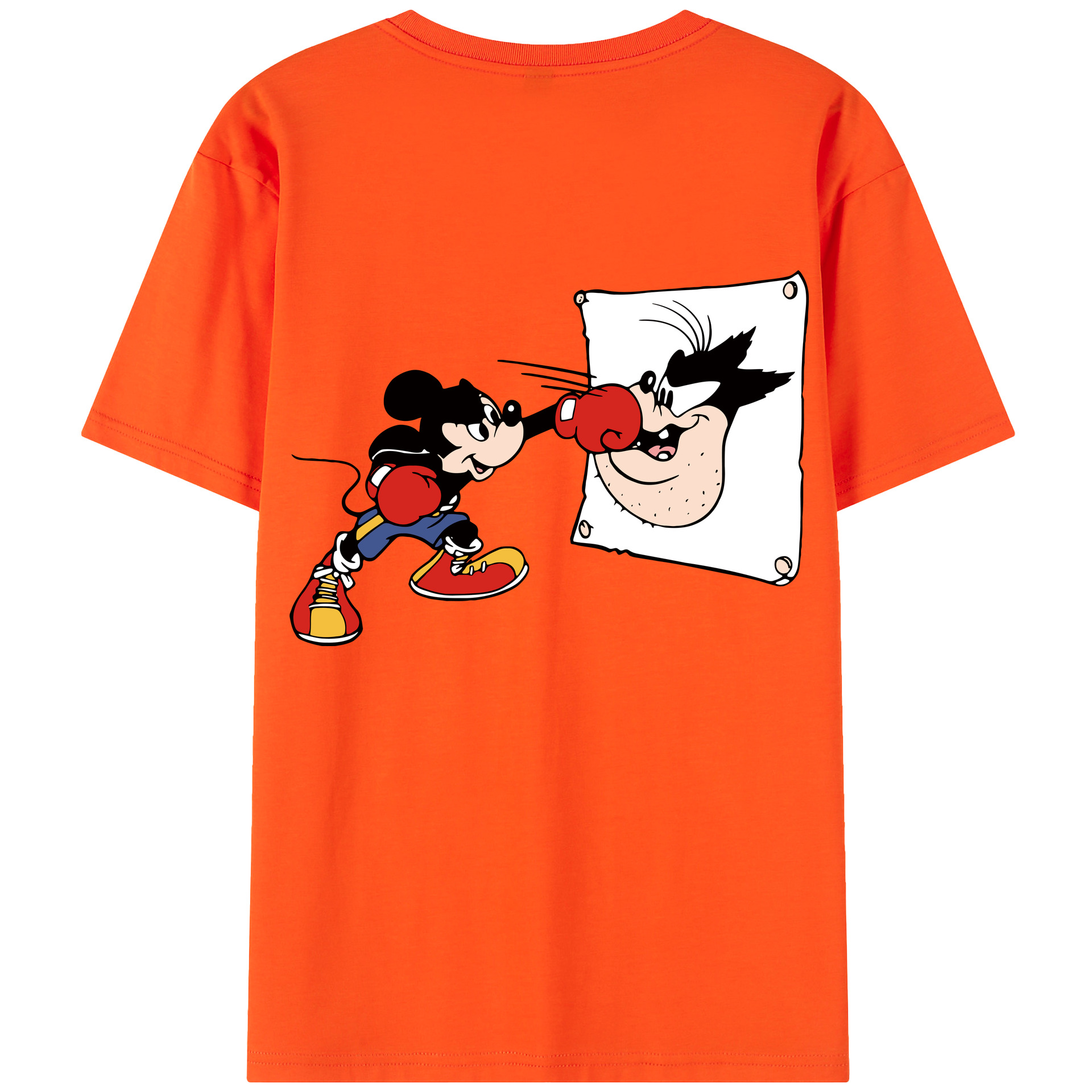 （画像用） ミッキーマウス Mickey Mouse 綿100％半袖Tシャツ（背面プリント）