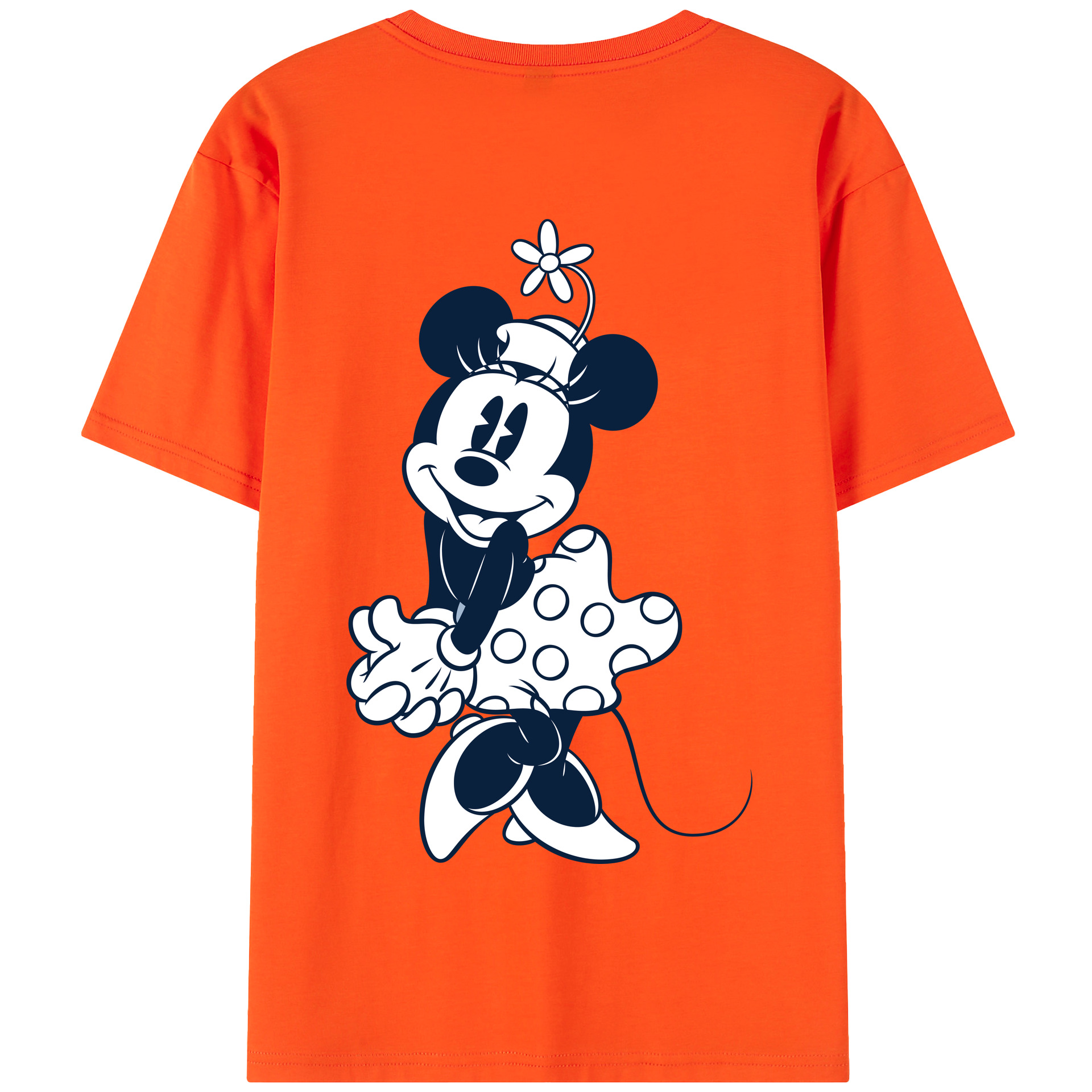 （画像用） ミッキーマウス Mickey Mouse 綿100％半袖Tシャツ（背面プリント）
