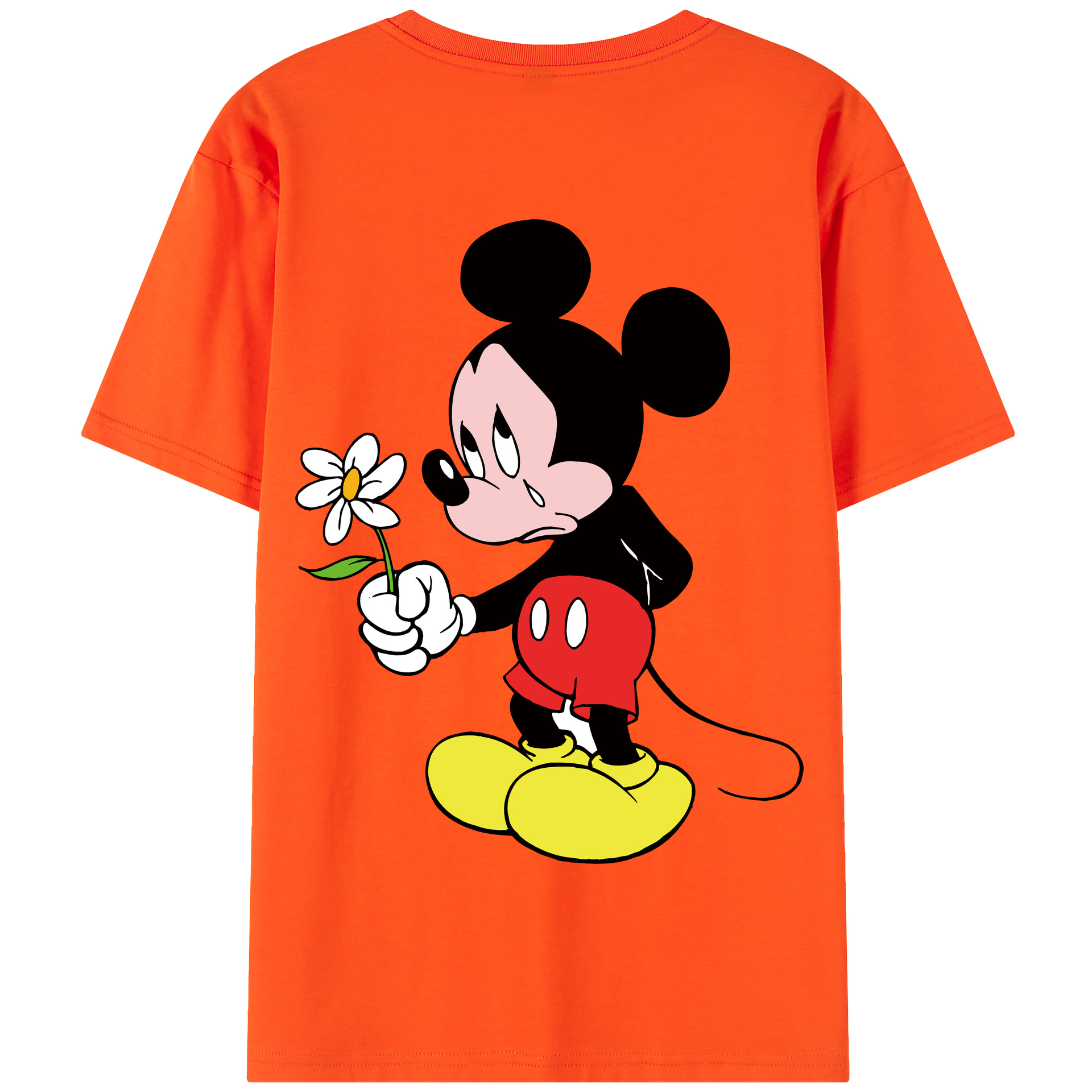 （画像用） ミッキーマウス Mickey Mouse 綿100％半袖Tシャツ（背面プリント）