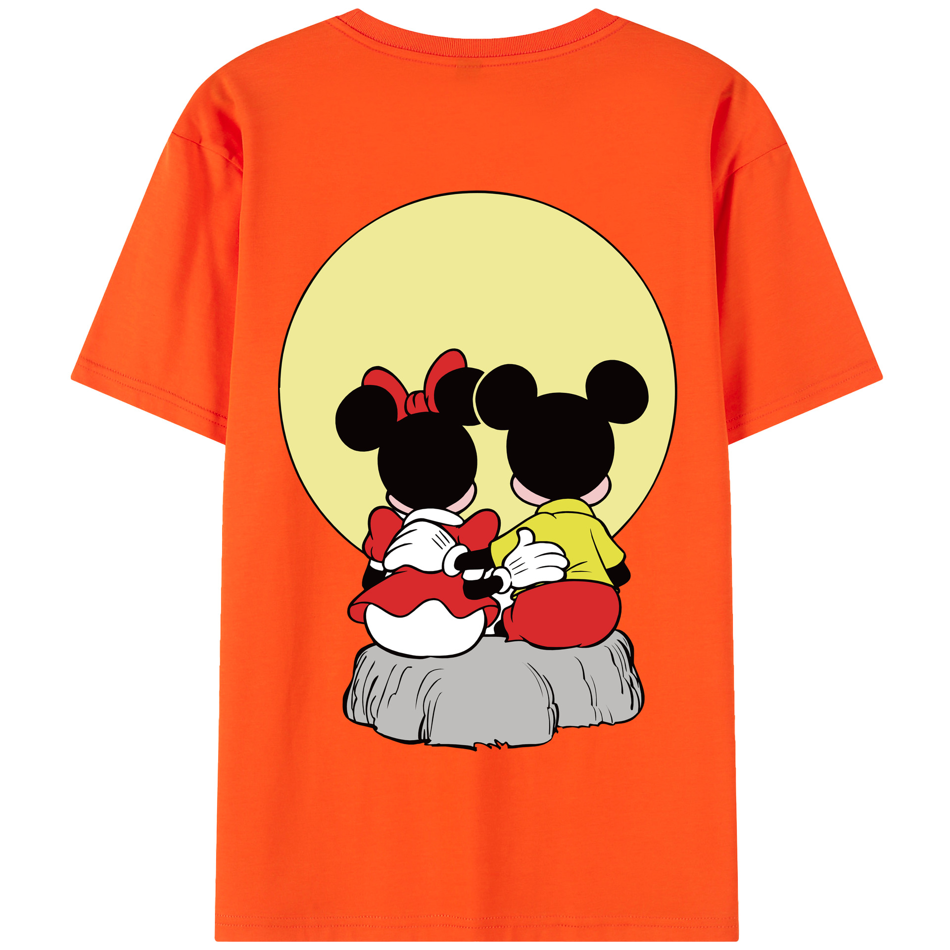 （画像用） ミッキーマウス Mickey Mouse 綿100％半袖Tシャツ（背面プリント）