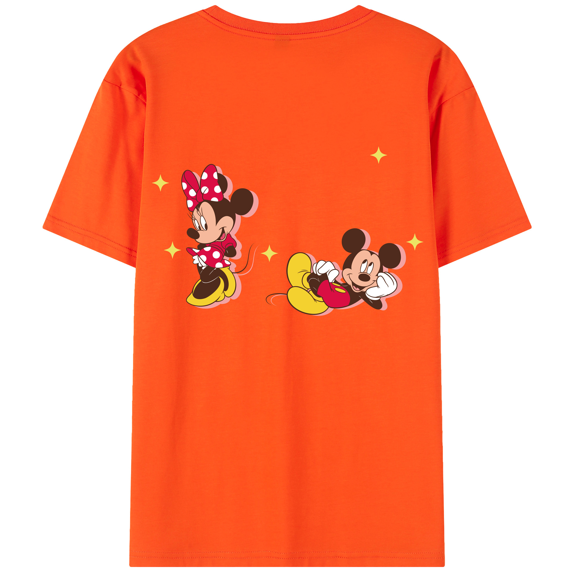 （画像用） ミッキーマウス Mickey Mouse 綿100％半袖Tシャツ（背面プリント）