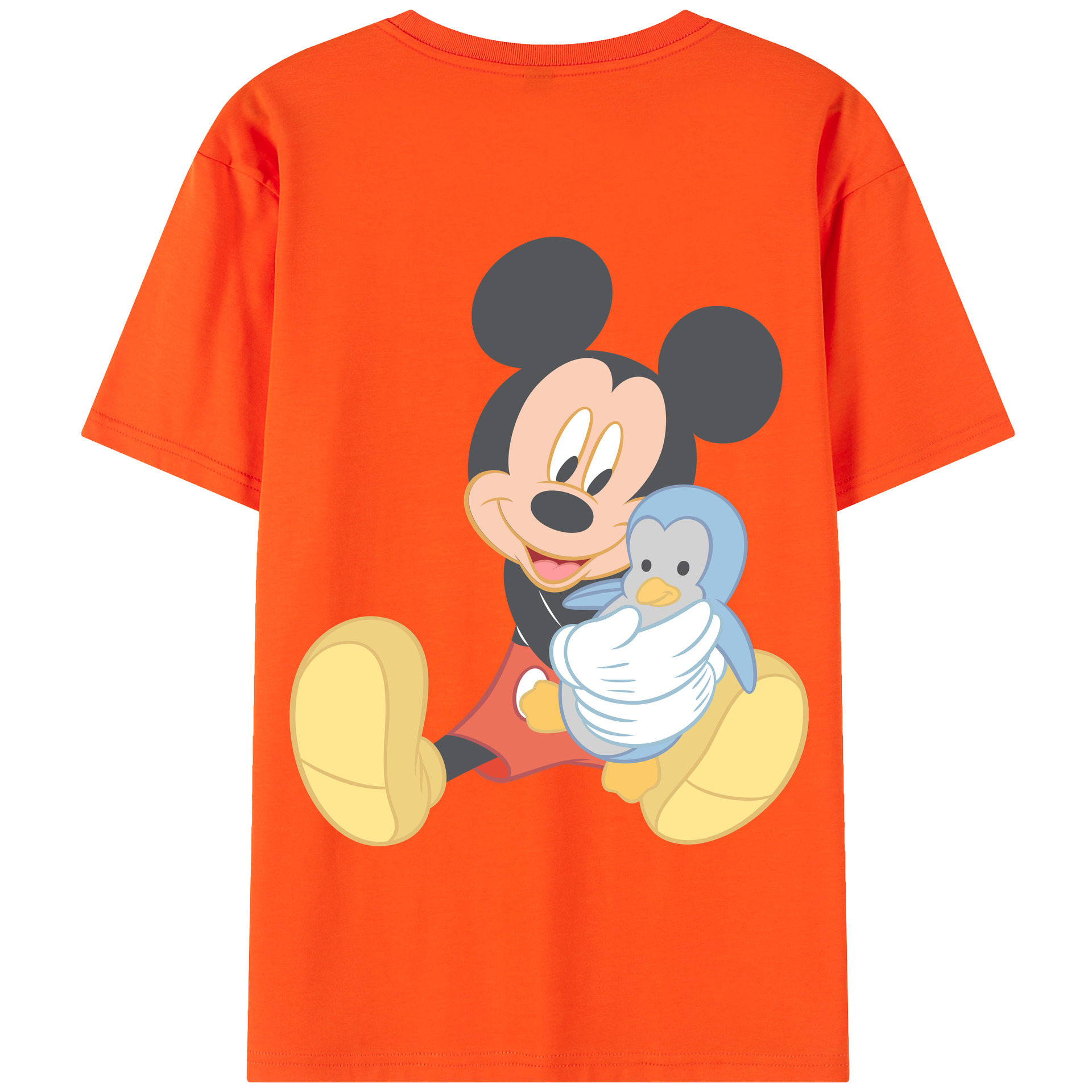 （画像用） ミッキーマウス Mickey Mouse 綿100％半袖Tシャツ（背面プリント）