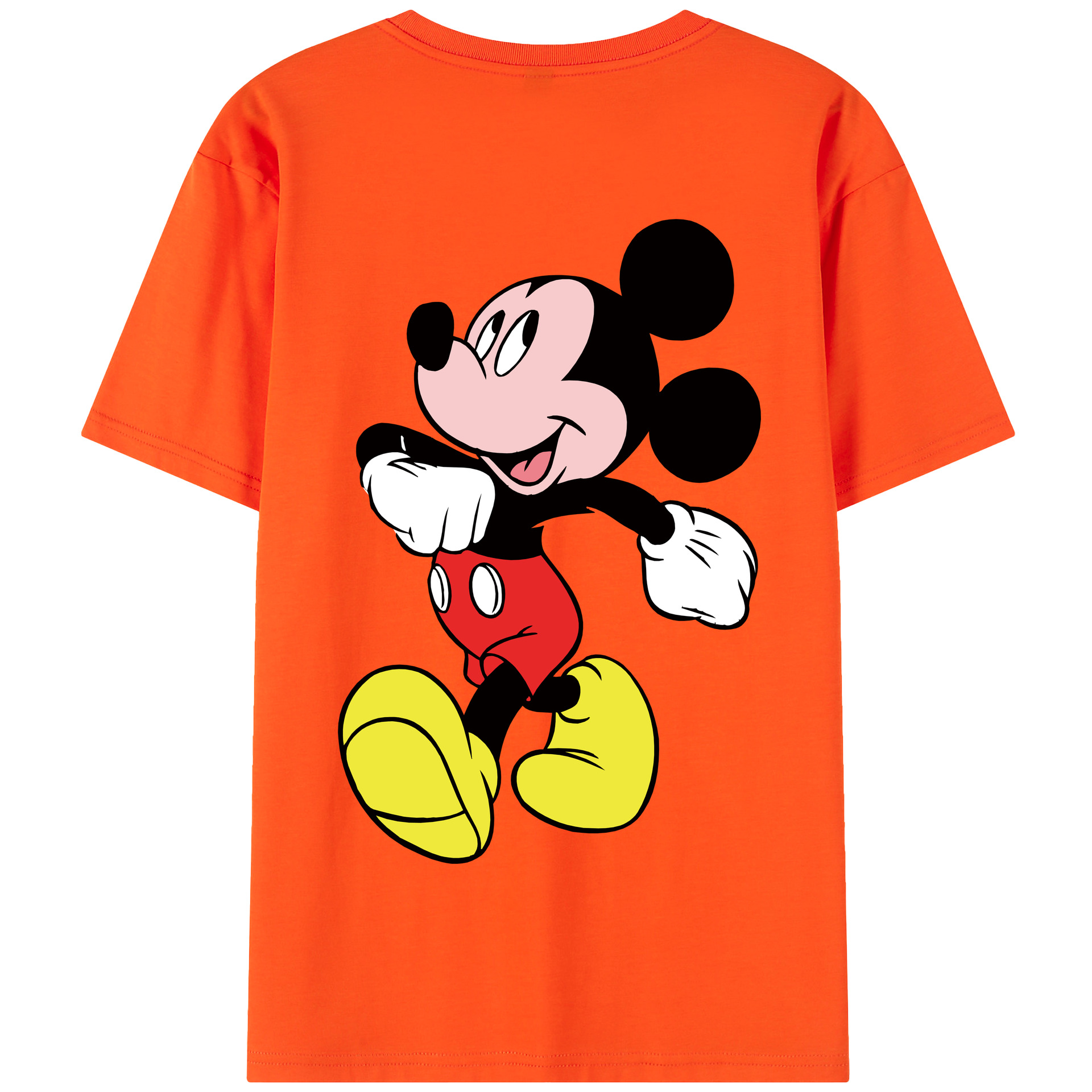 （画像用） ミッキーマウス Mickey Mouse 綿100％半袖Tシャツ（背面プリント）