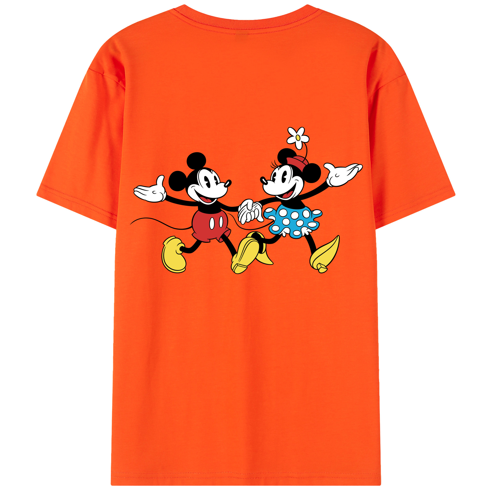 （画像用） ミッキーマウス Mickey Mouse 綿100％半袖Tシャツ（背面プリント）