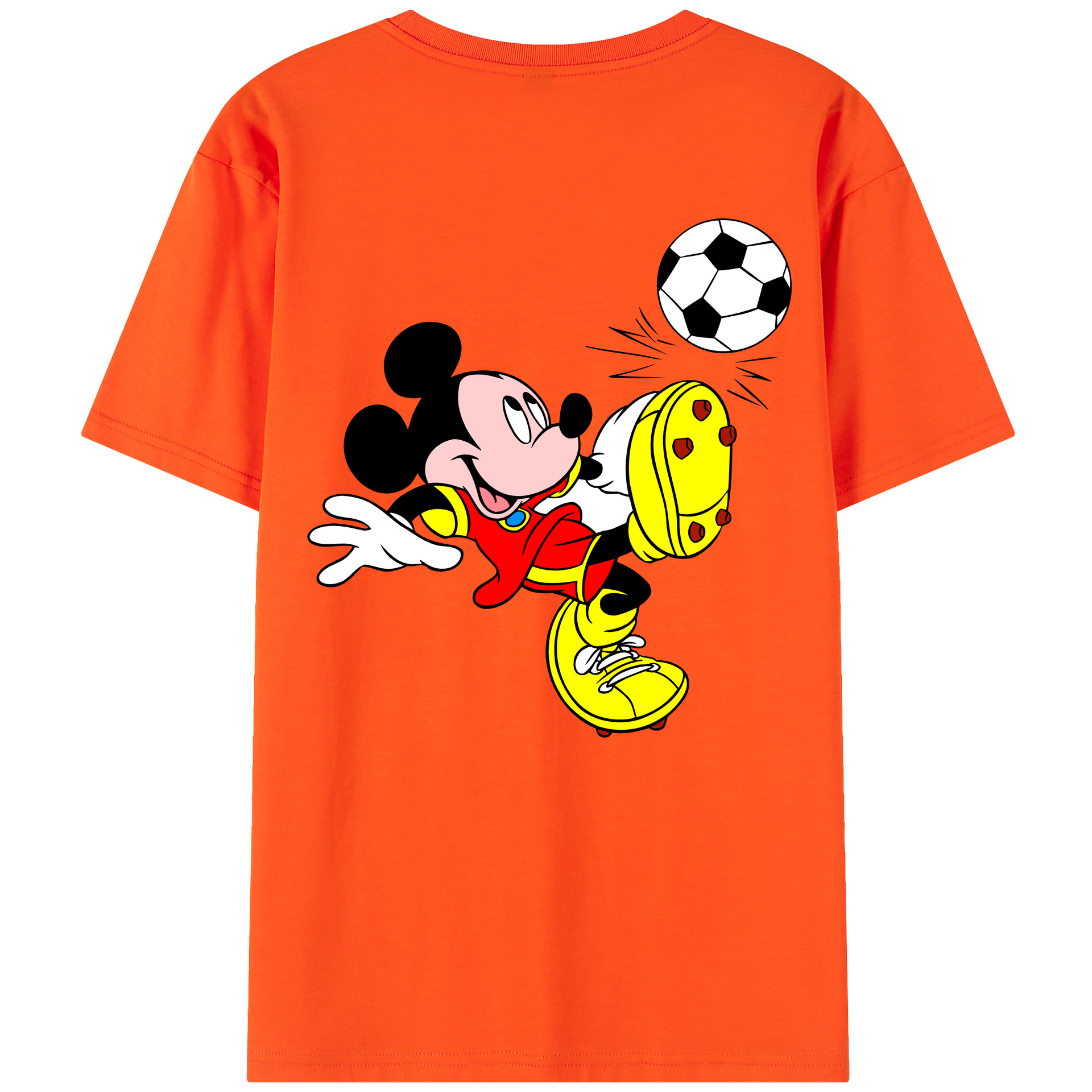 （画像用） ミッキーマウス Mickey Mouse 綿100％半袖Tシャツ（背面プリント）