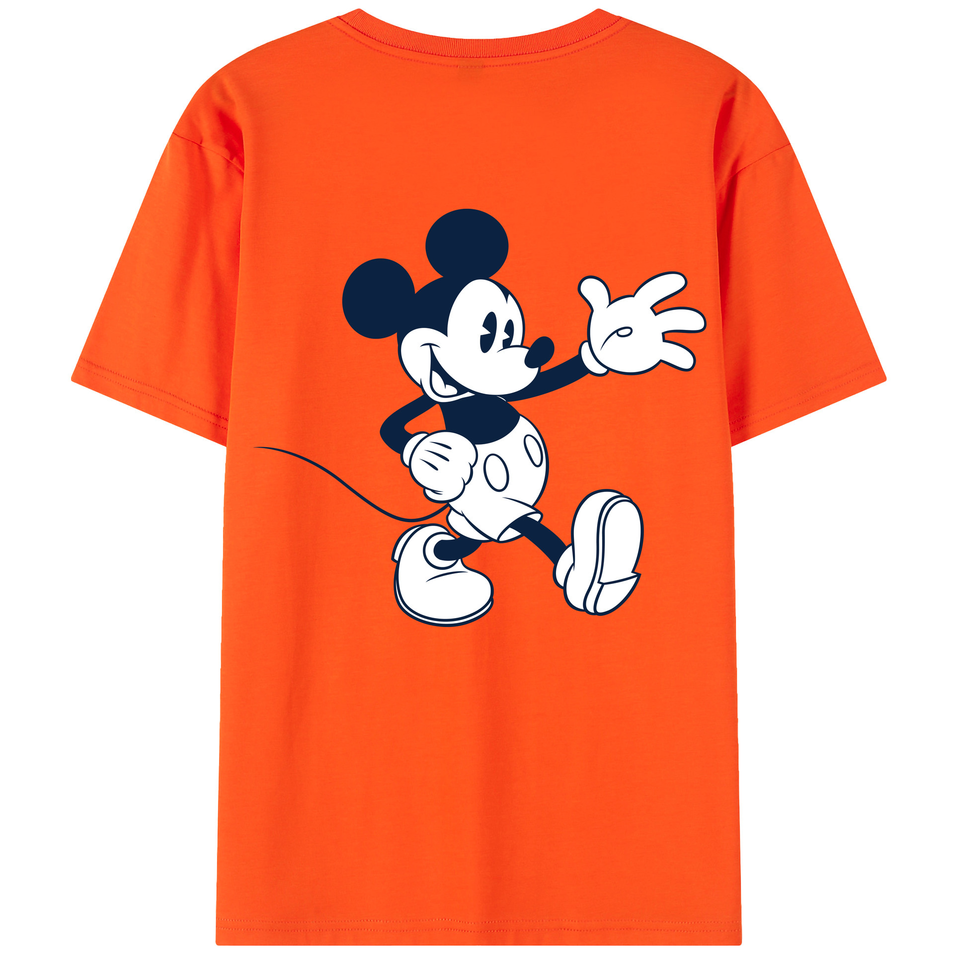 （画像用） ミッキーマウス Mickey Mouse 綿100％半袖Tシャツ（背面プリント）