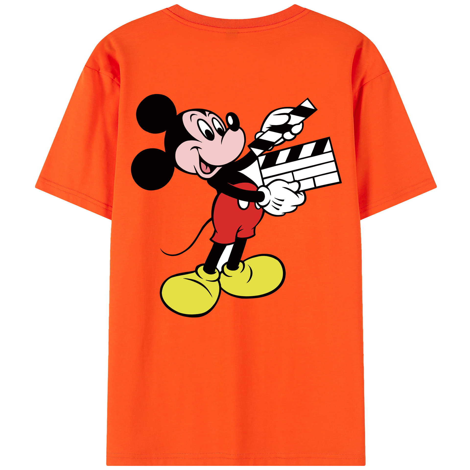 （画像用） ミッキーマウス Mickey Mouse 綿100％半袖Tシャツ（背面プリント）