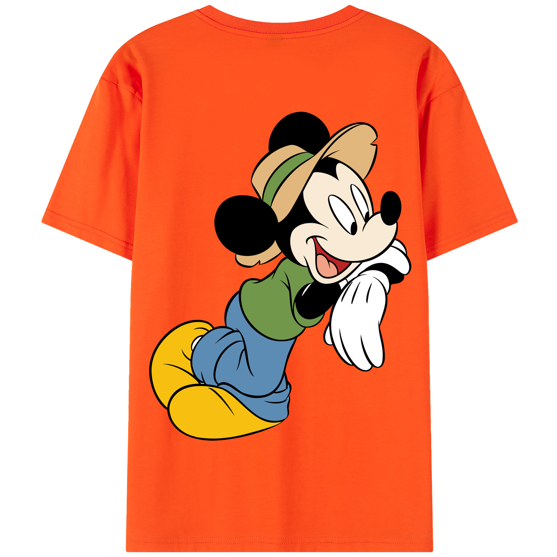 （画像用） ミッキーマウス Mickey Mouse 綿100％半袖Tシャツ（背面プリント）