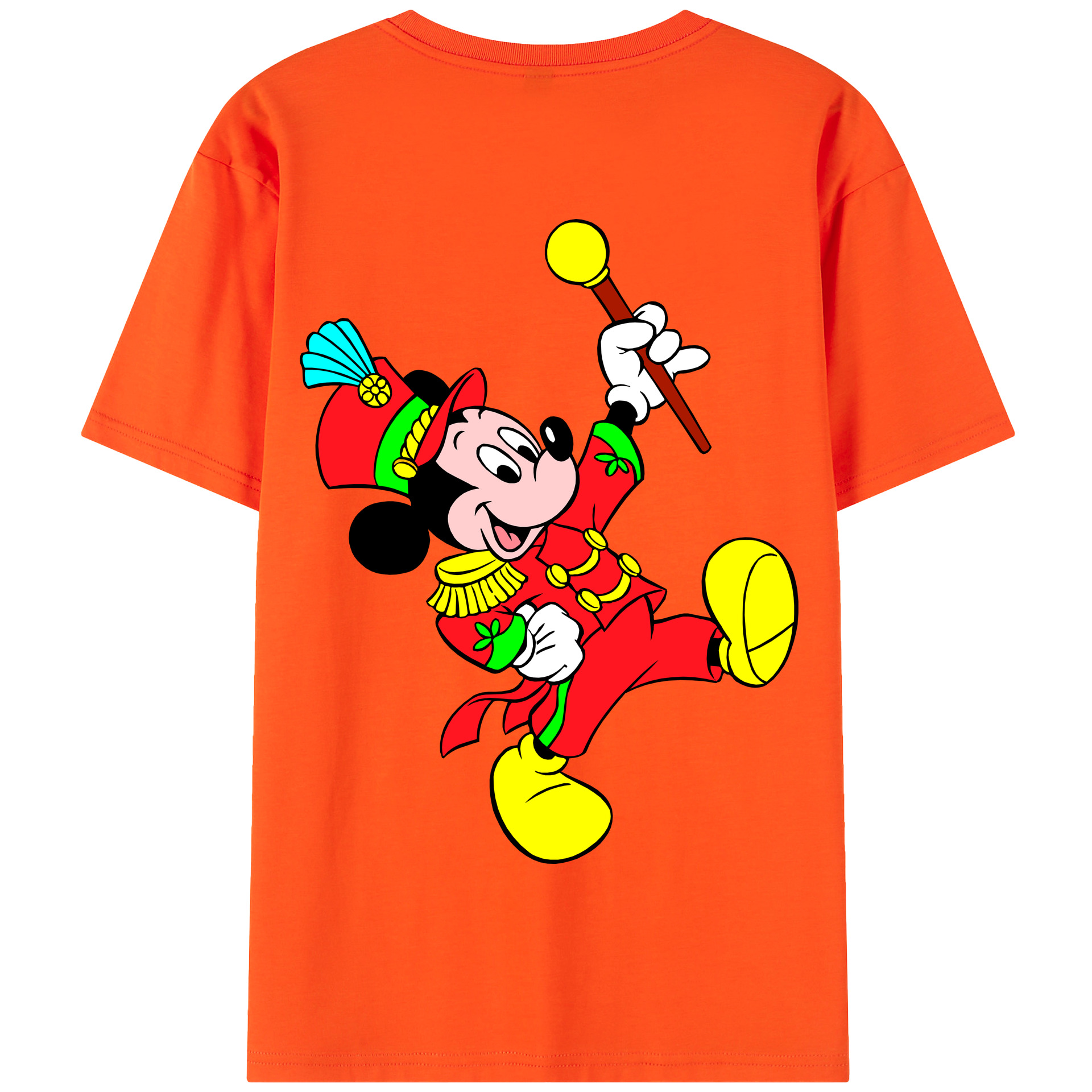 （画像用） ミッキーマウス Mickey Mouse 綿100％半袖Tシャツ（背面プリント）