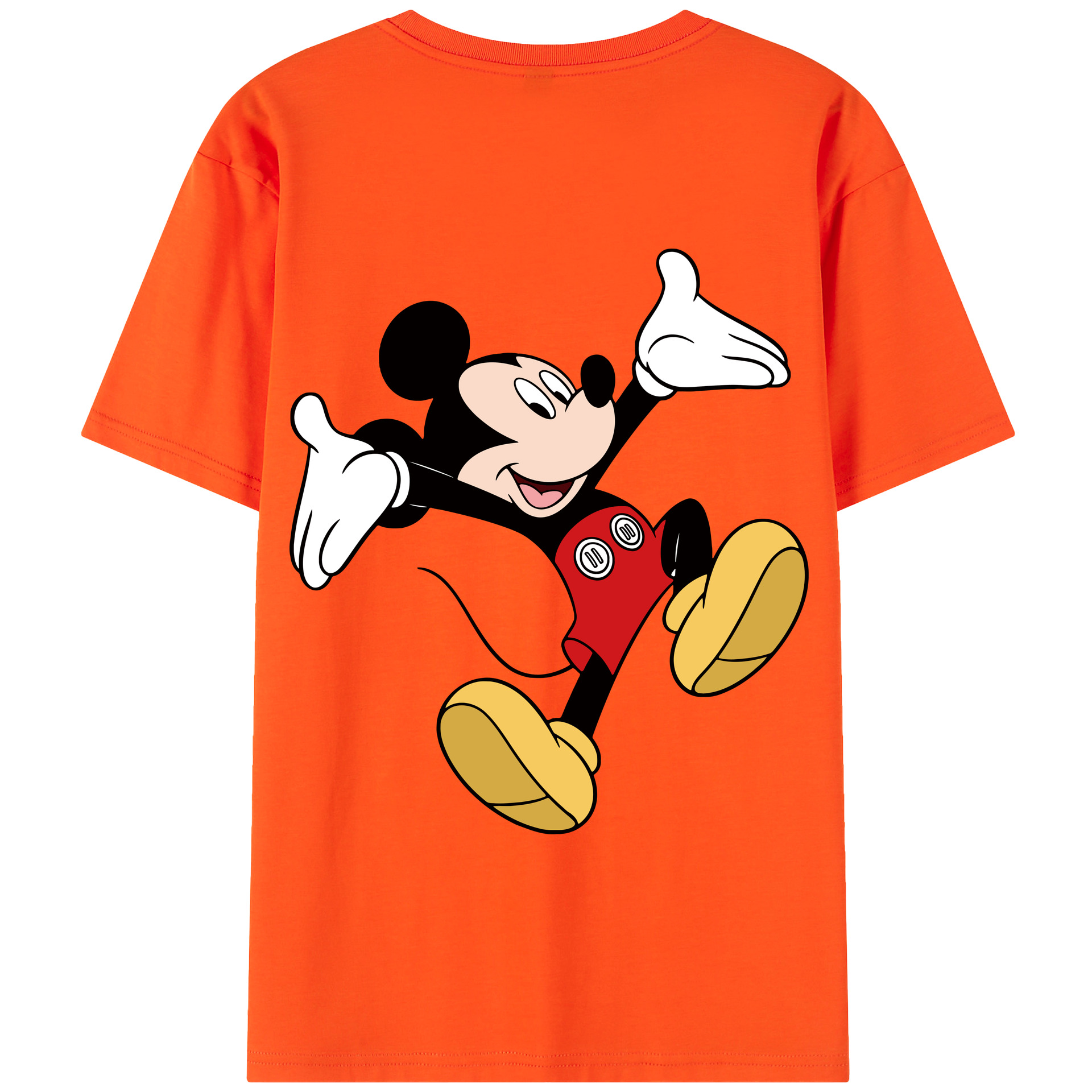 （画像用） ミッキーマウス Mickey Mouse 綿100％半袖Tシャツ（背面プリント）