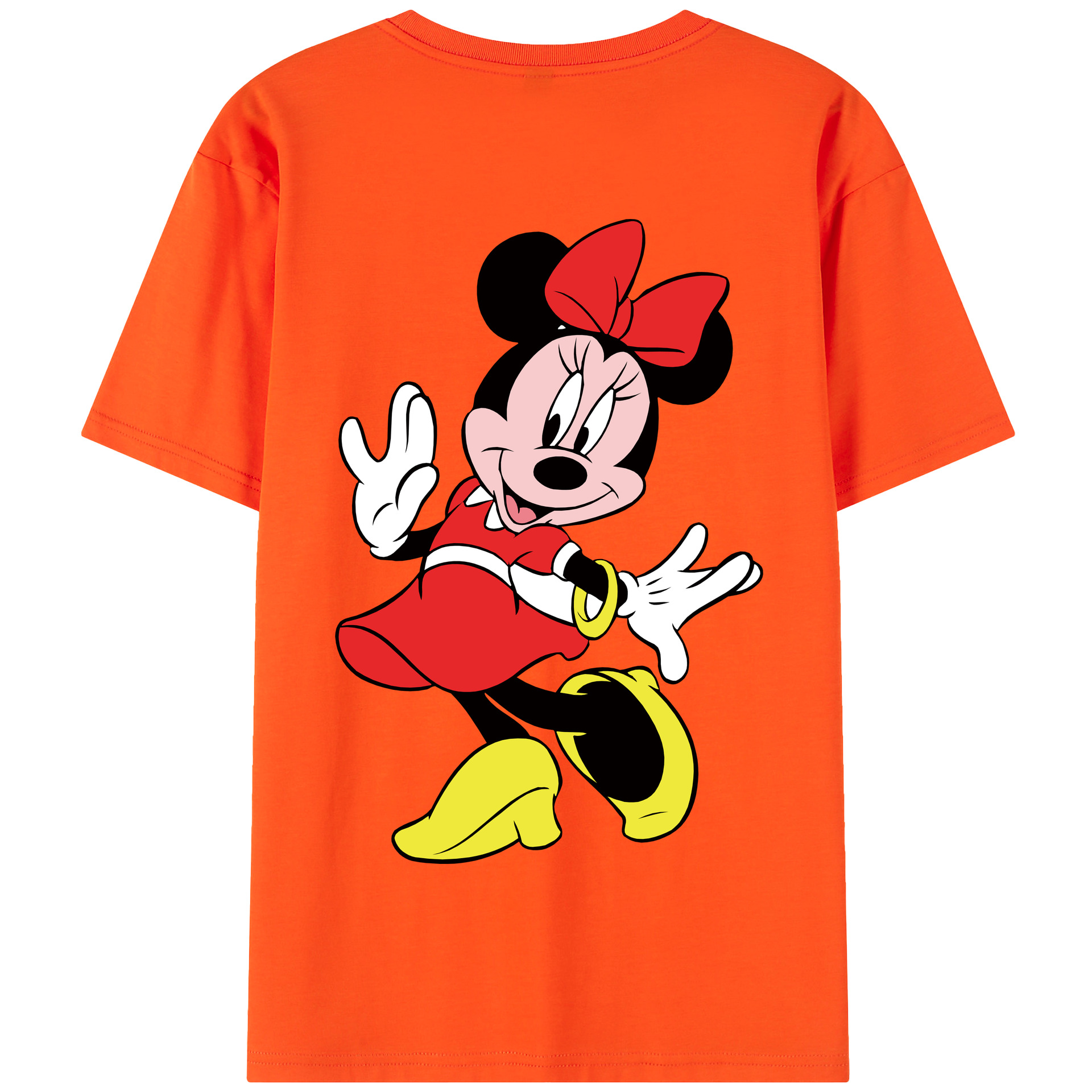 （画像用） ミッキーマウス Mickey Mouse 綿100％半袖Tシャツ（背面プリント）