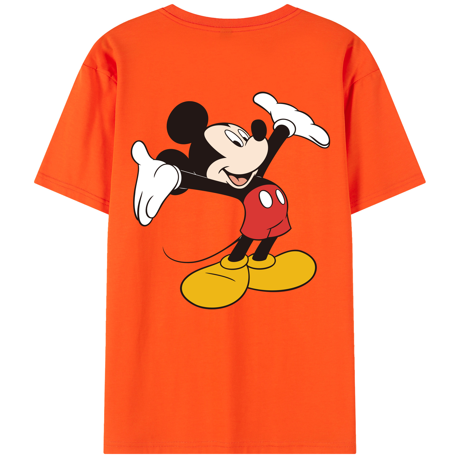 （画像用） ミッキーマウス Mickey Mouse 綿100％半袖Tシャツ（背面プリント）