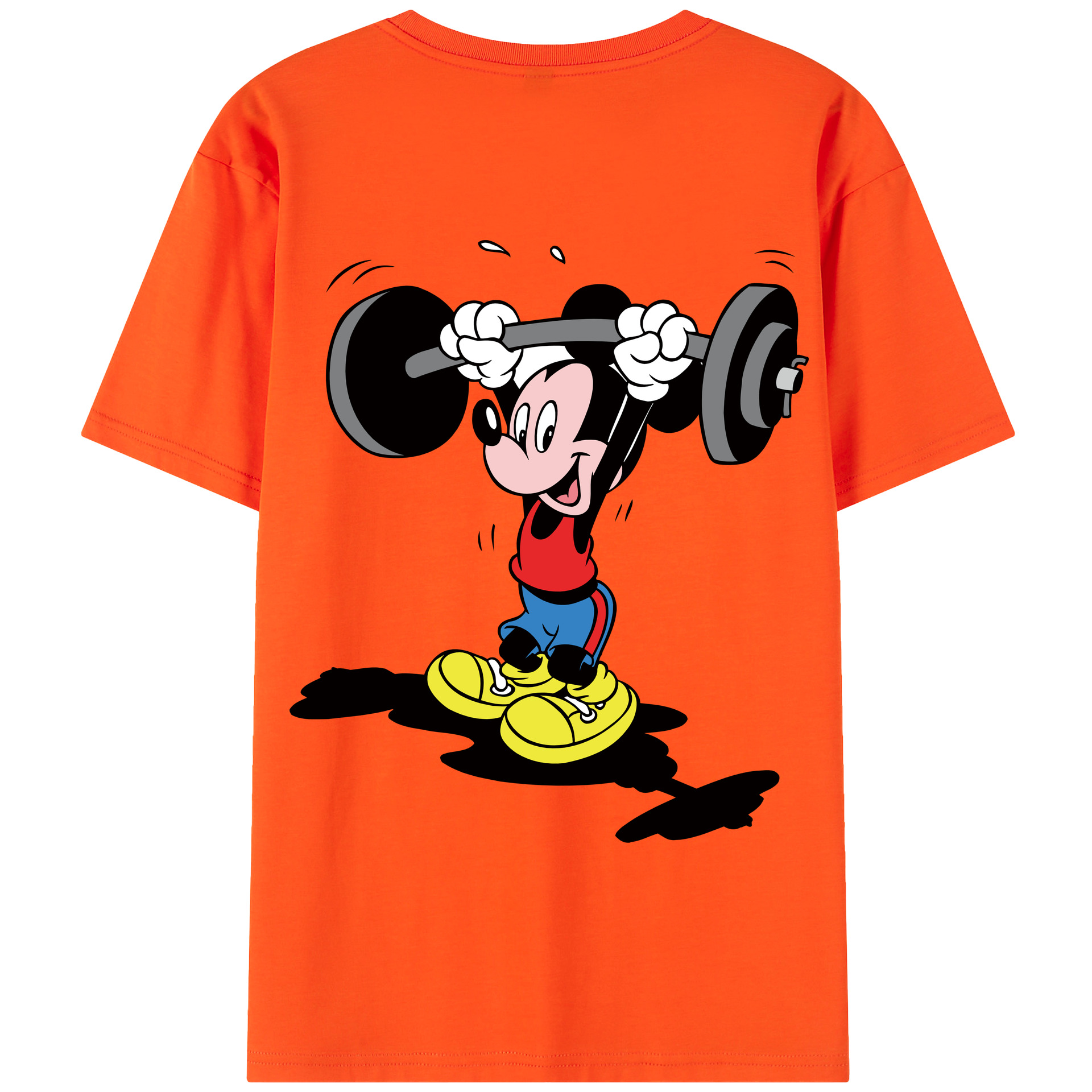 （画像用） ミッキーマウス Mickey Mouse 綿100％半袖Tシャツ（背面プリント）