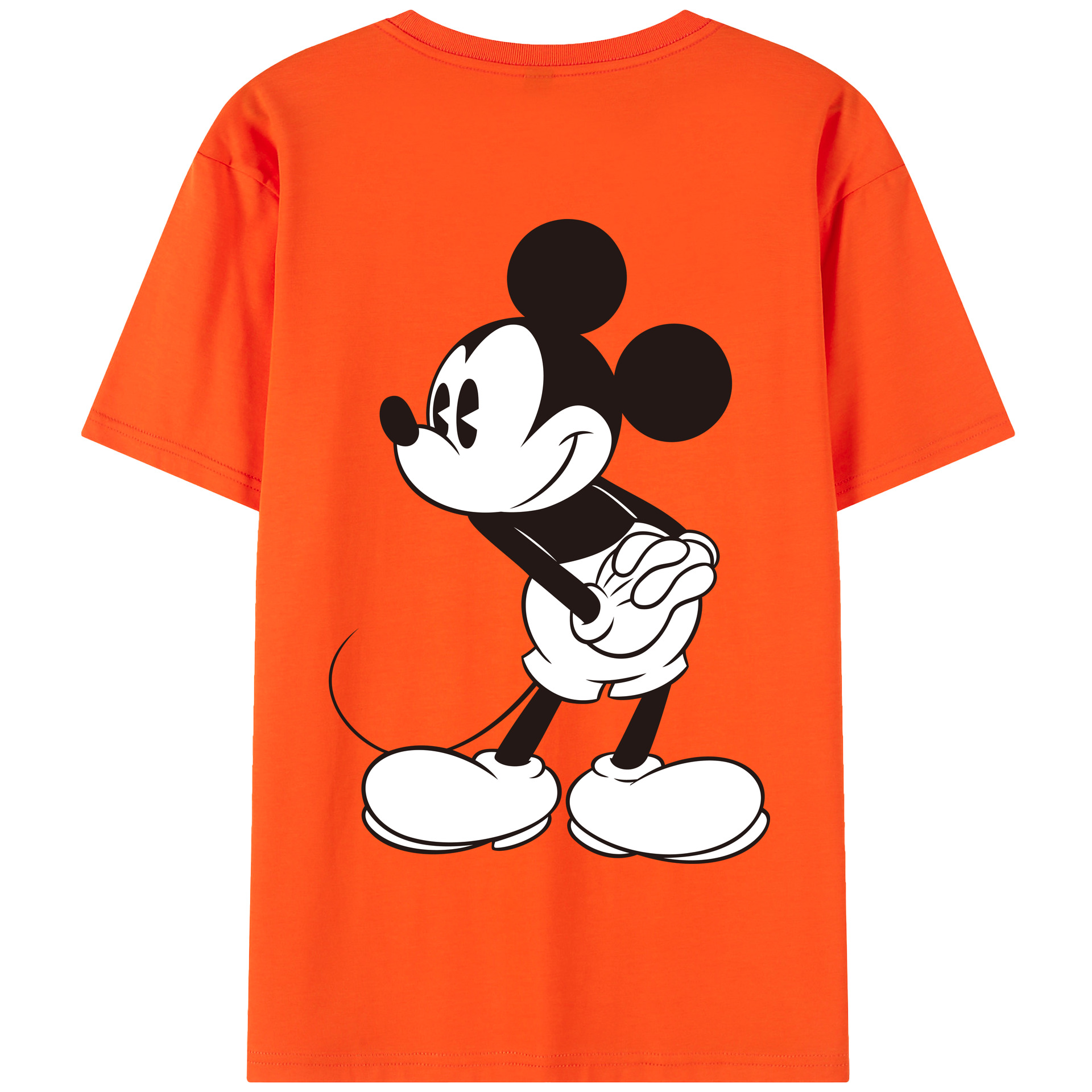 （画像用） ミッキーマウス Mickey Mouse 綿100％半袖Tシャツ（背面プリント）