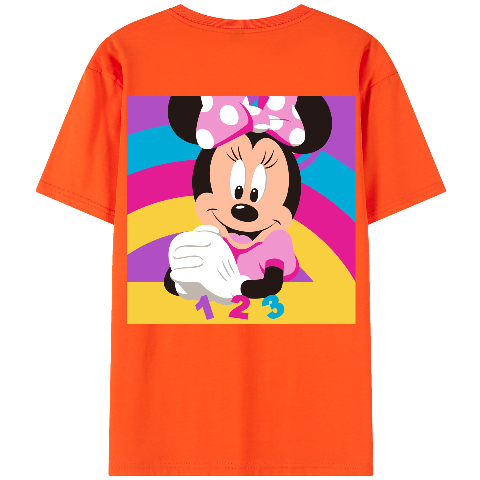 （画像用） ミッキーマウス Mickey Mouse 綿100％半袖Tシャツ（背面プリント）