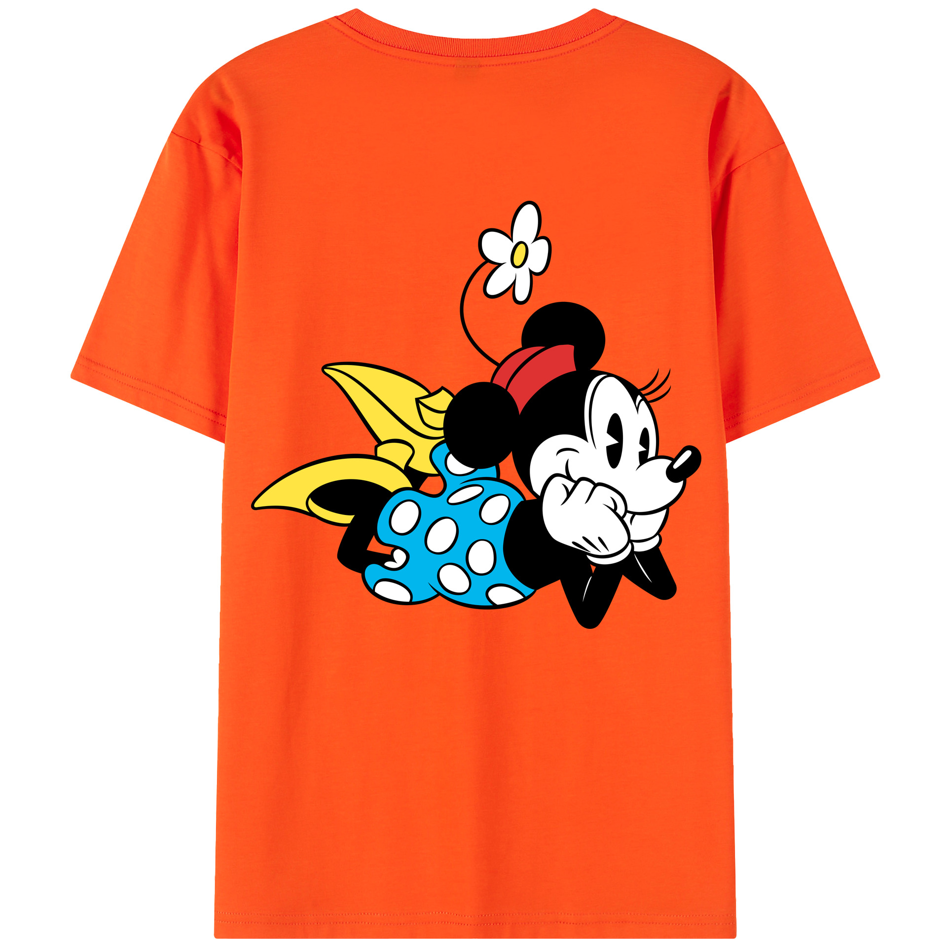 （画像用） ミッキーマウス Mickey Mouse 綿100％半袖Tシャツ（背面プリント）