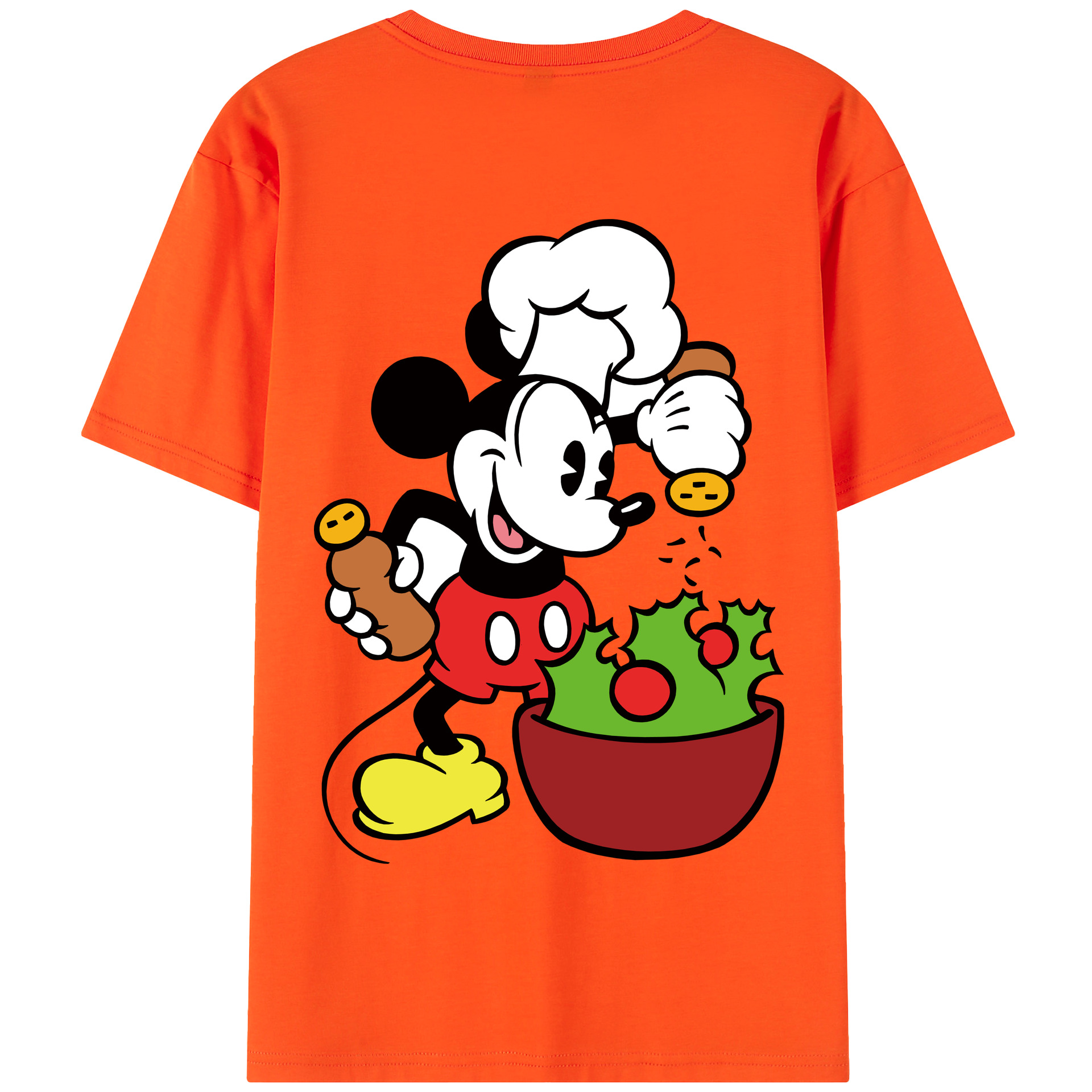 （画像用） ミッキーマウス Mickey Mouse 綿100％半袖Tシャツ（背面プリント）