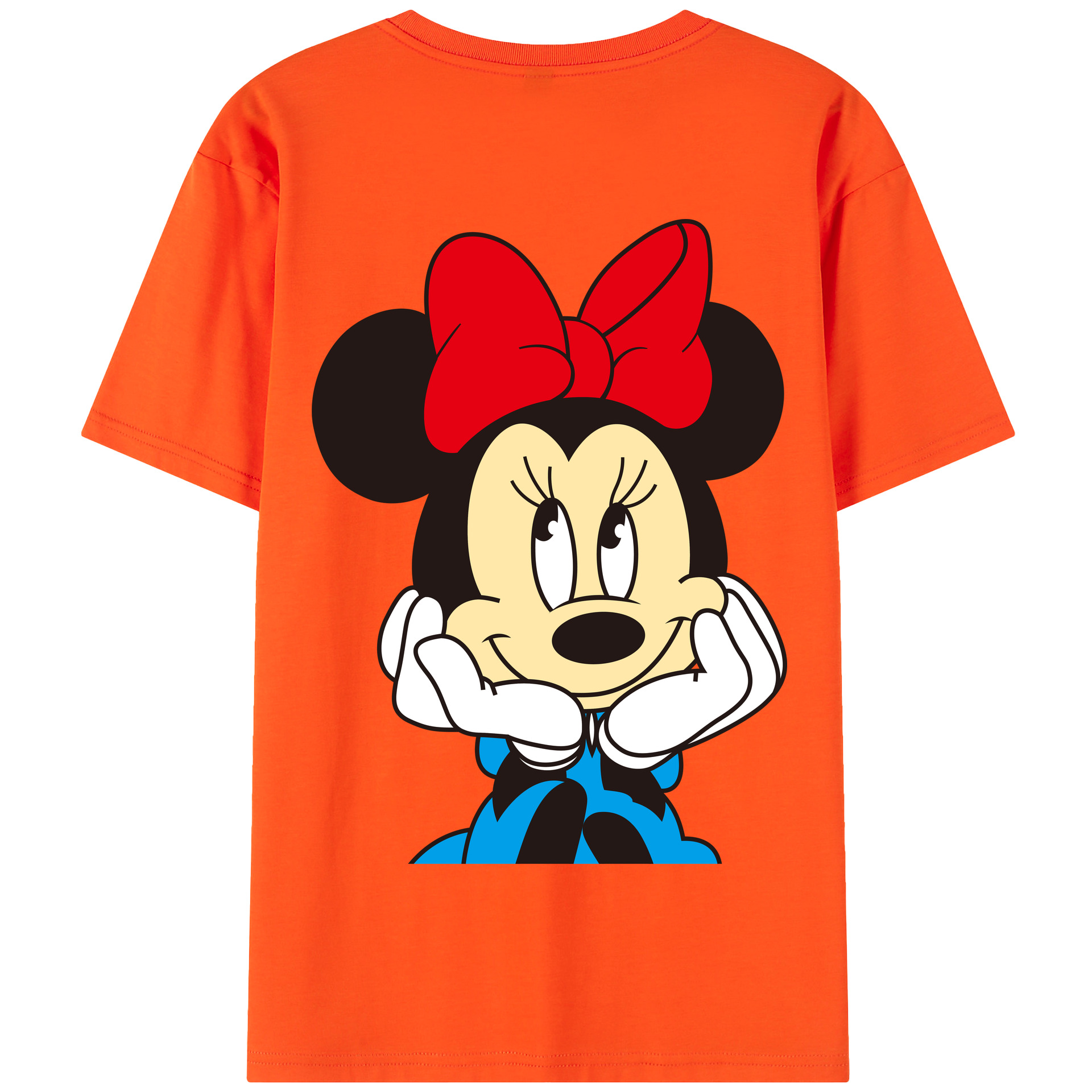 （画像用） ミッキーマウス Mickey Mouse 綿100％半袖Tシャツ（背面プリント）