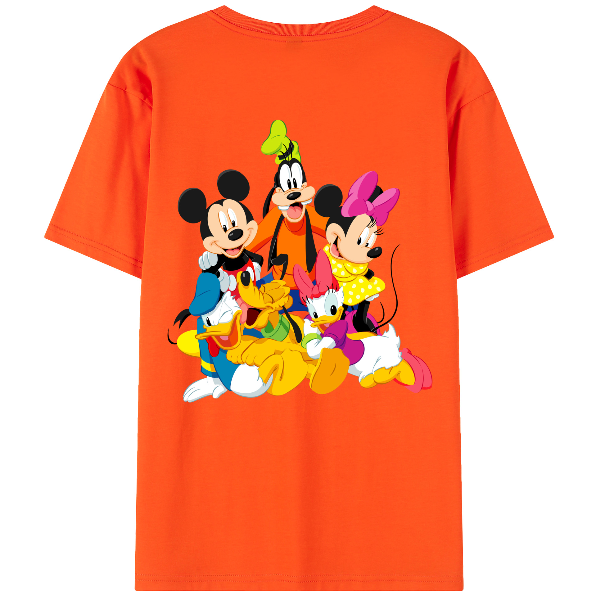（画像用） ミッキーマウス Mickey Mouse 綿100％半袖Tシャツ（背面プリント）