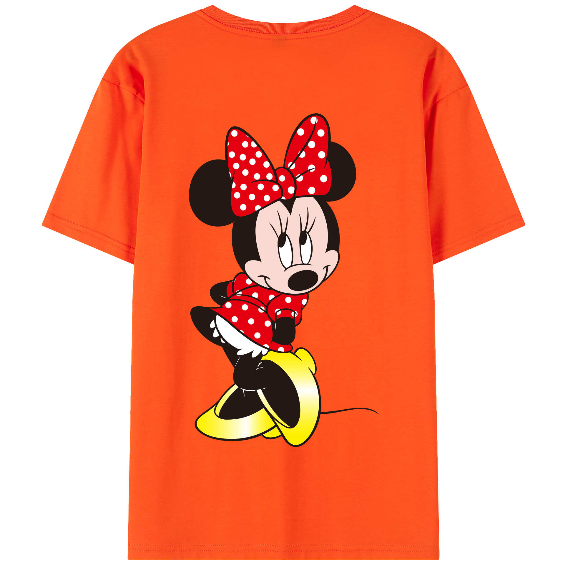 （画像用） ミッキーマウス Mickey Mouse 綿100％半袖Tシャツ（背面プリント）