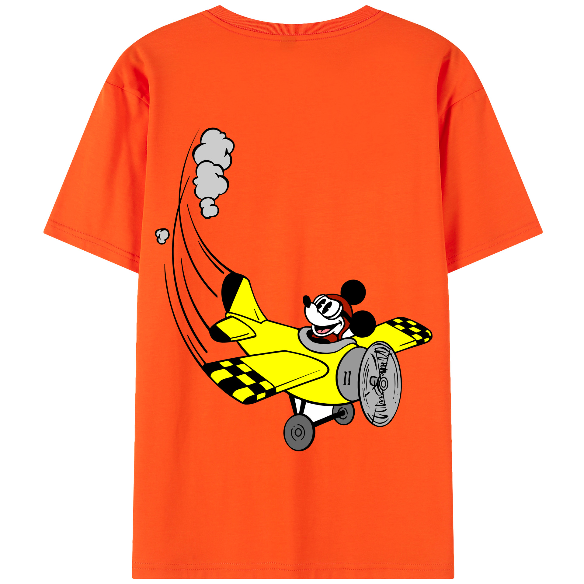 （画像用） ミッキーマウス Mickey Mouse 綿100％半袖Tシャツ（背面プリント）