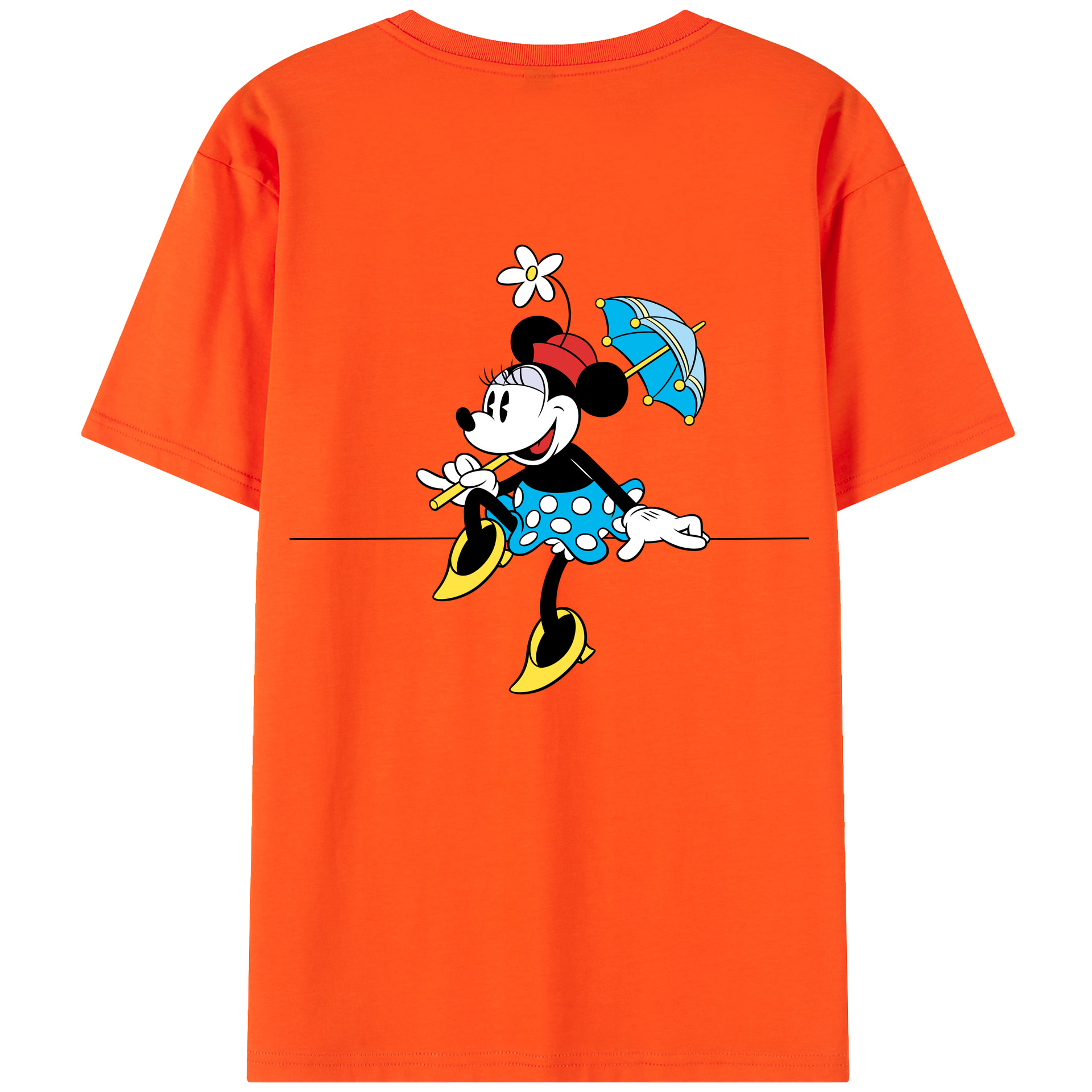 （画像用） ミッキーマウス Mickey Mouse 綿100％半袖Tシャツ（背面プリント）