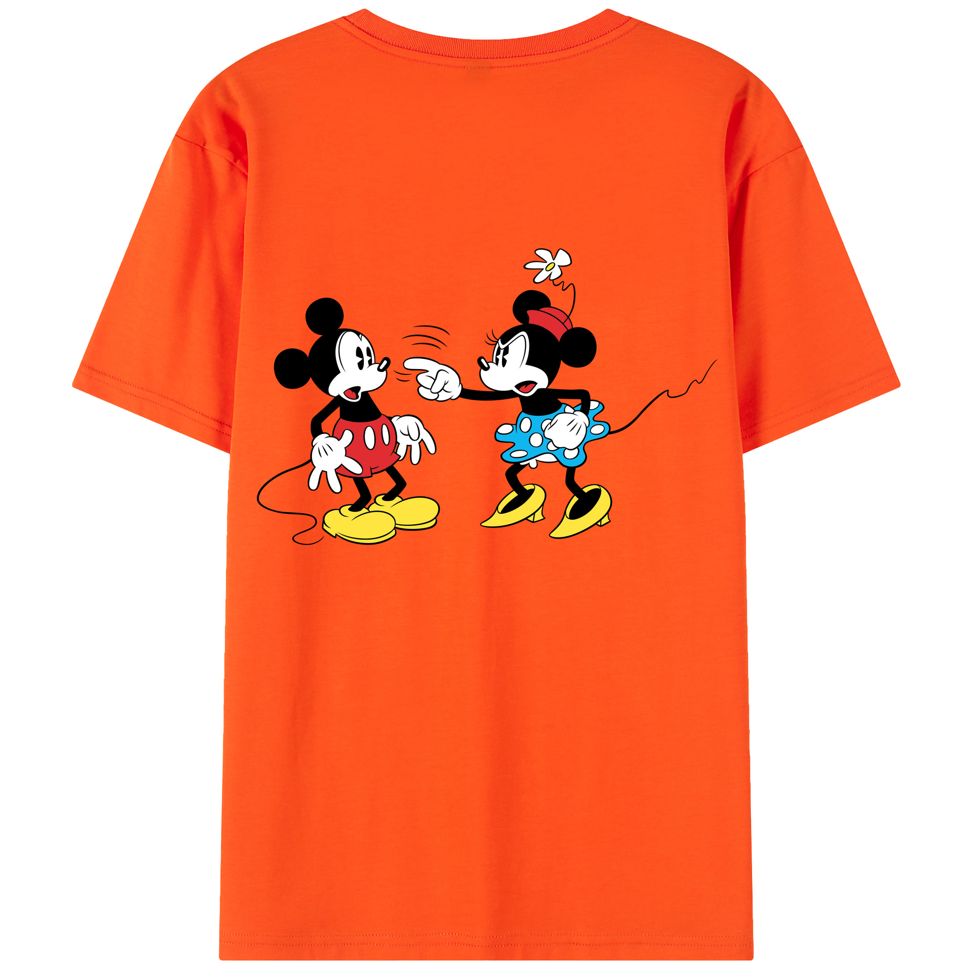（画像用） ミッキーマウス Mickey Mouse 綿100％半袖Tシャツ（背面プリント）