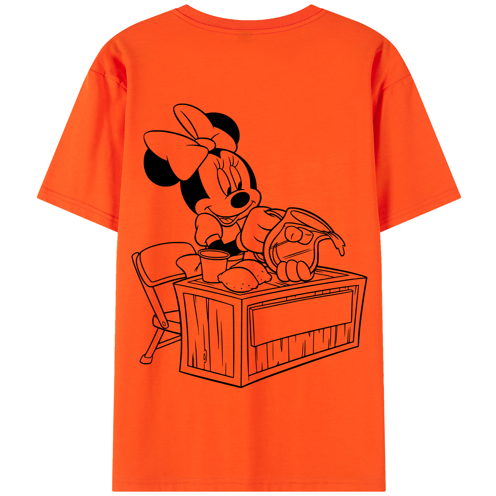 （画像用） ミッキーマウス Mickey Mouse 綿100％半袖Tシャツ（背面プリント）