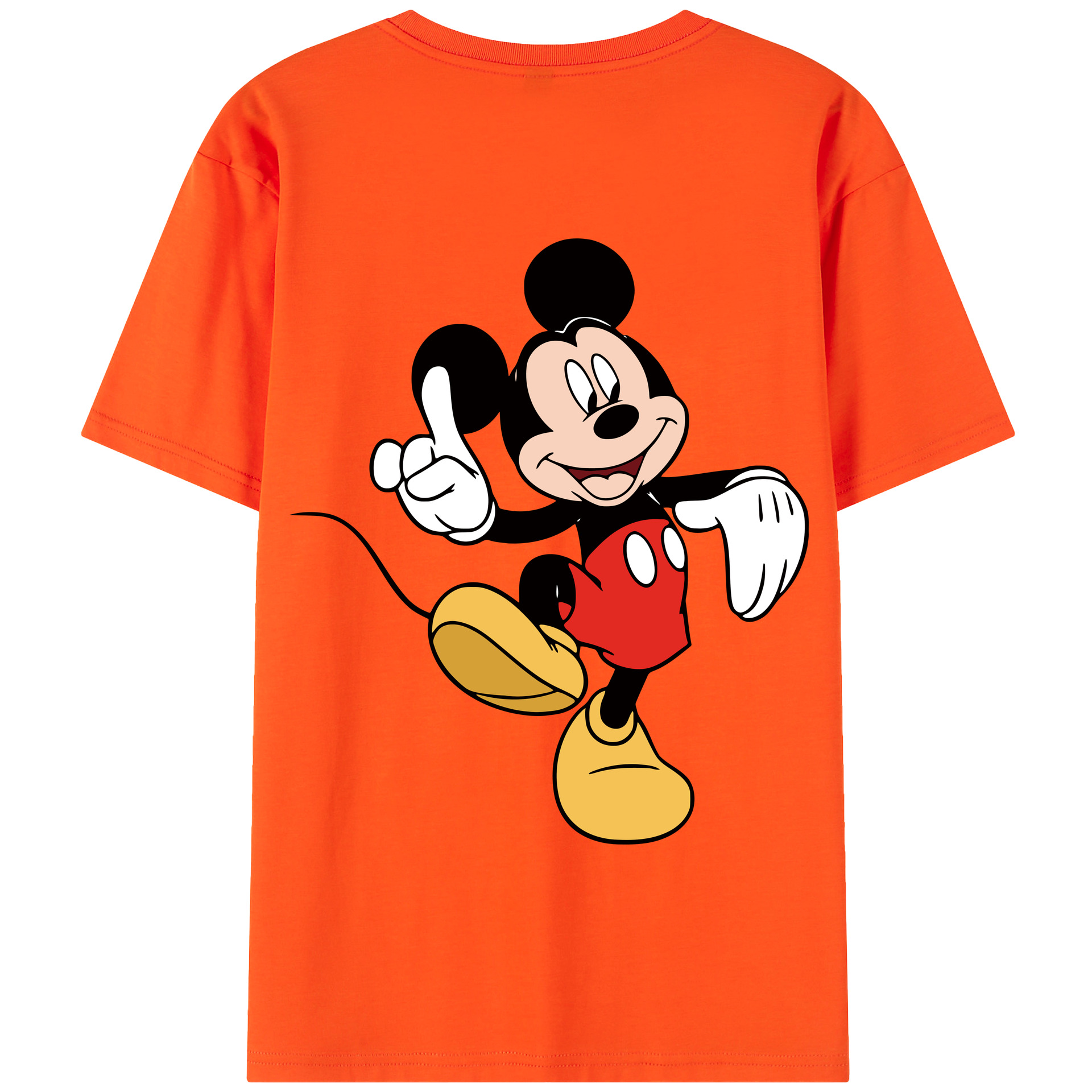 （画像用） ミッキーマウス Mickey Mouse 綿100％半袖Tシャツ（背面プリント）