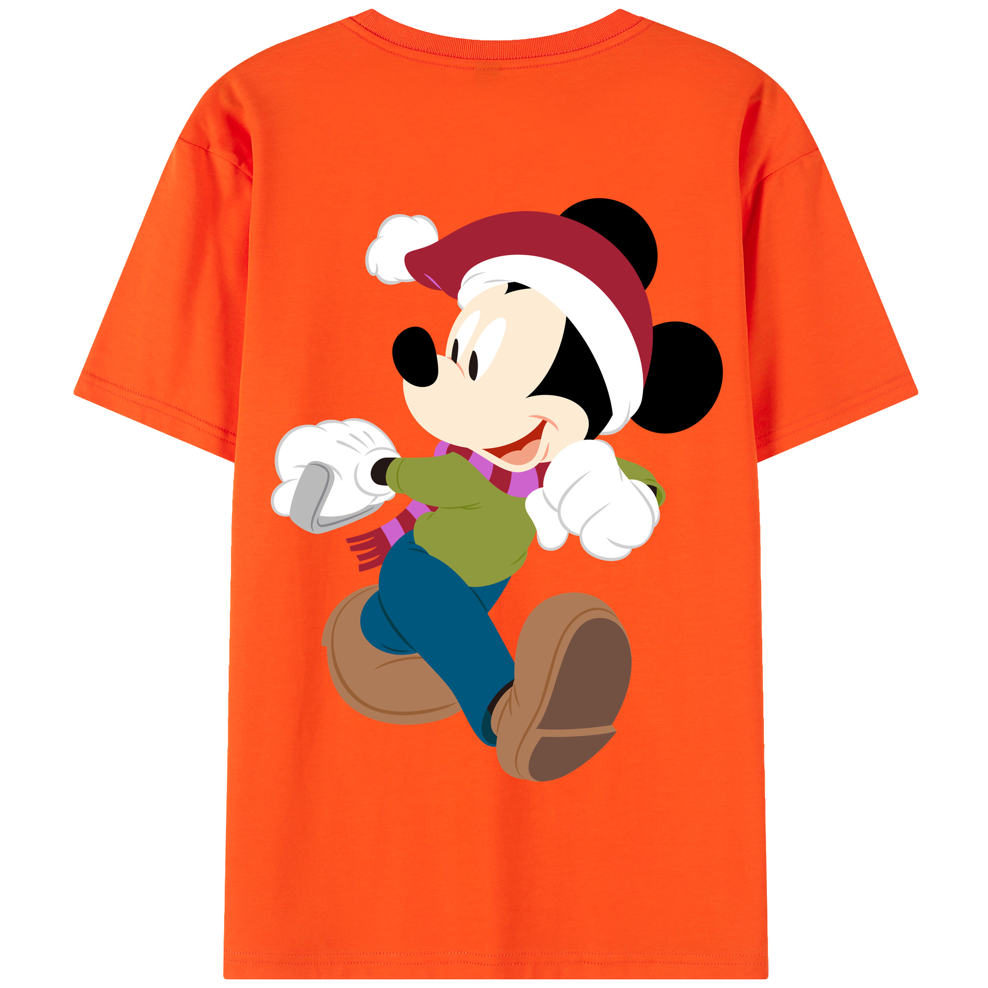 （画像用） ミッキーマウス Mickey Mouse 綿100％半袖Tシャツ（背面プリント）