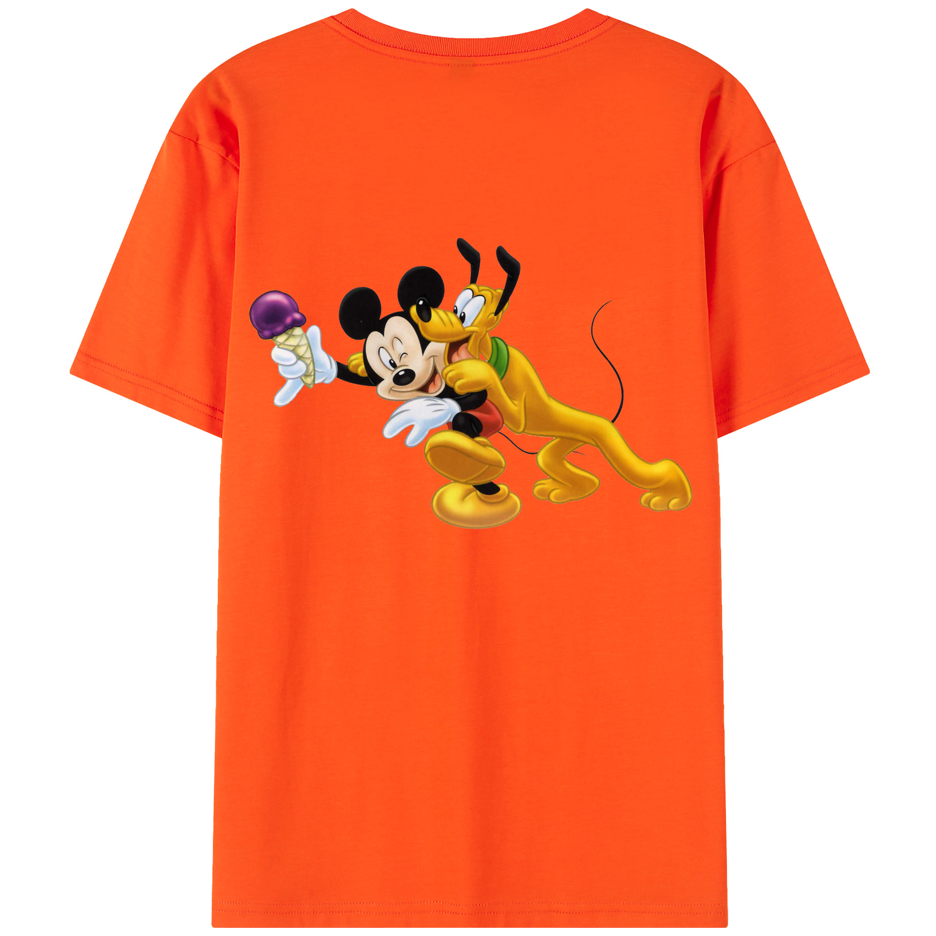 （画像用） ミッキーマウス Mickey Mouse 綿100％半袖Tシャツ（背面プリント）