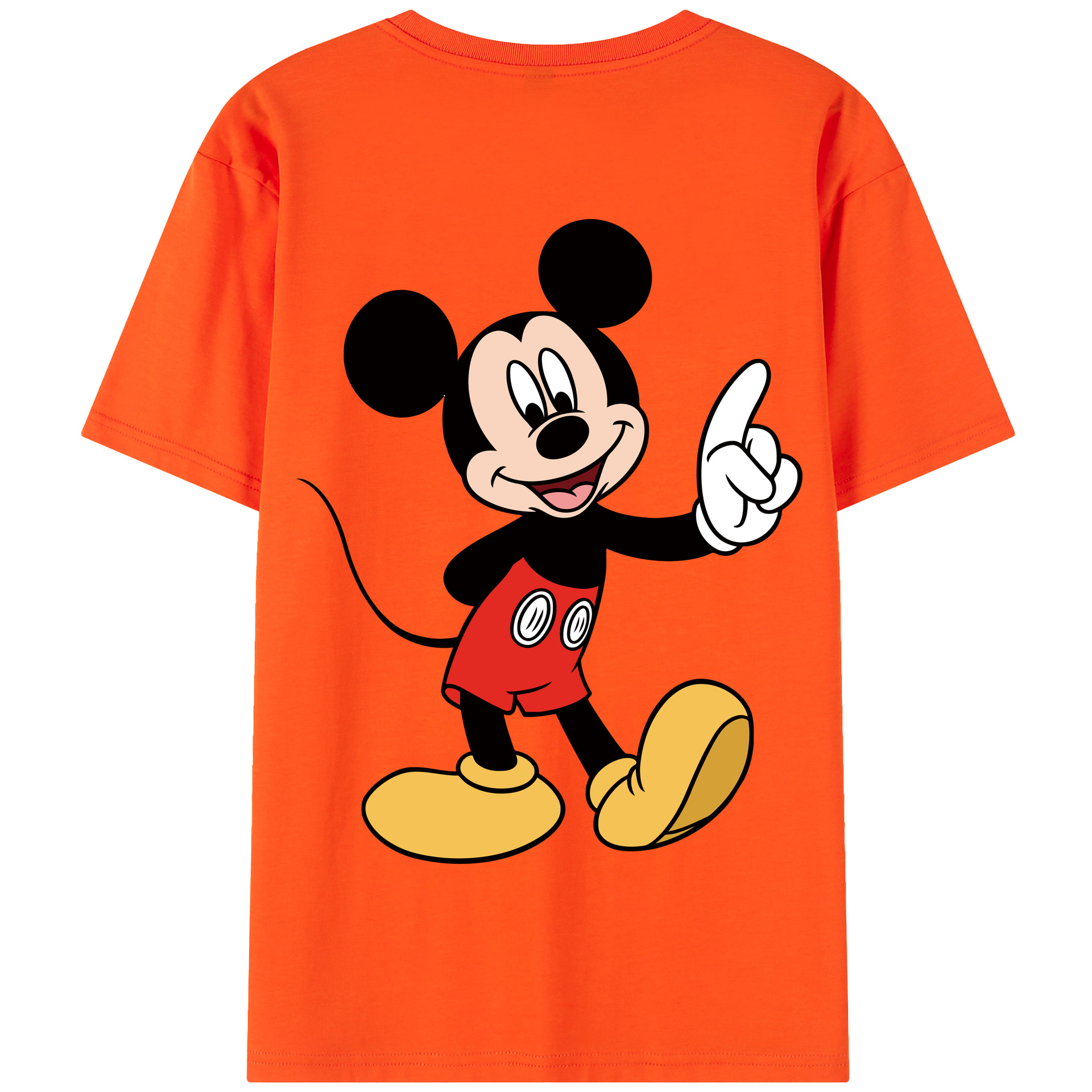 （画像用） ミッキーマウス Mickey Mouse 綿100％半袖Tシャツ（背面プリント）