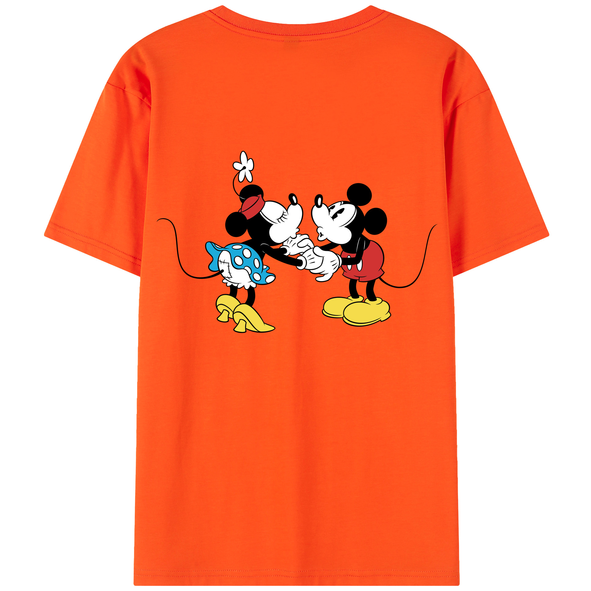 （画像用） ミッキーマウス Mickey Mouse 綿100％半袖Tシャツ（背面プリント）