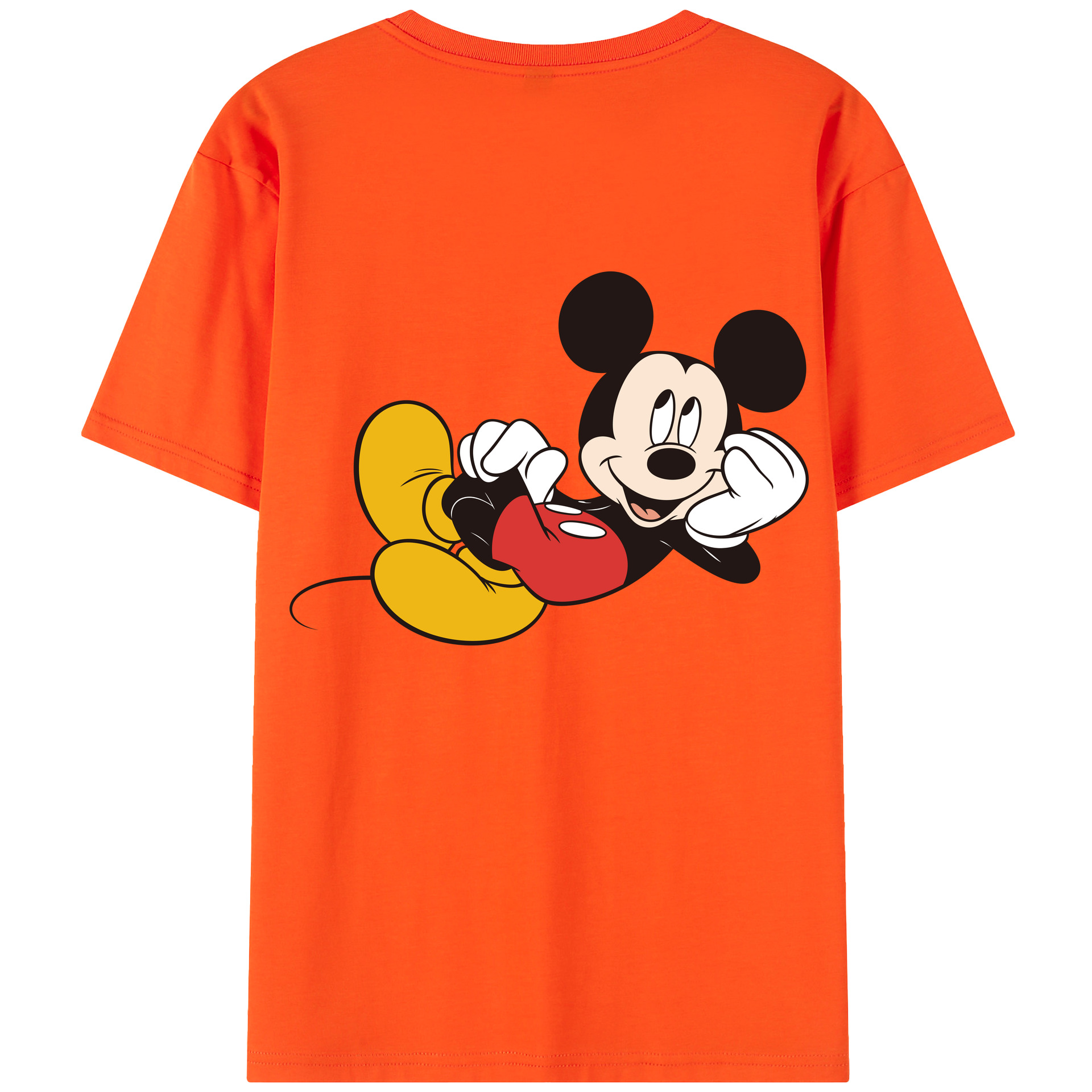 （画像用） ミッキーマウス Mickey Mouse 綿100％半袖Tシャツ（背面プリント）