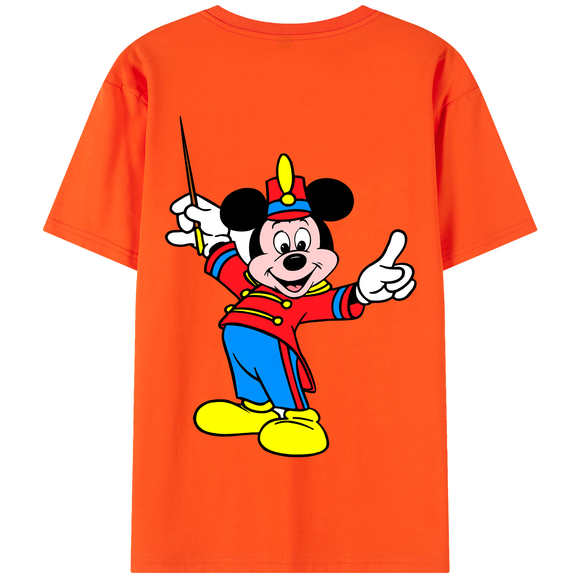 （画像用） ミッキーマウス Mickey Mouse 綿100％半袖Tシャツ（背面プリント）