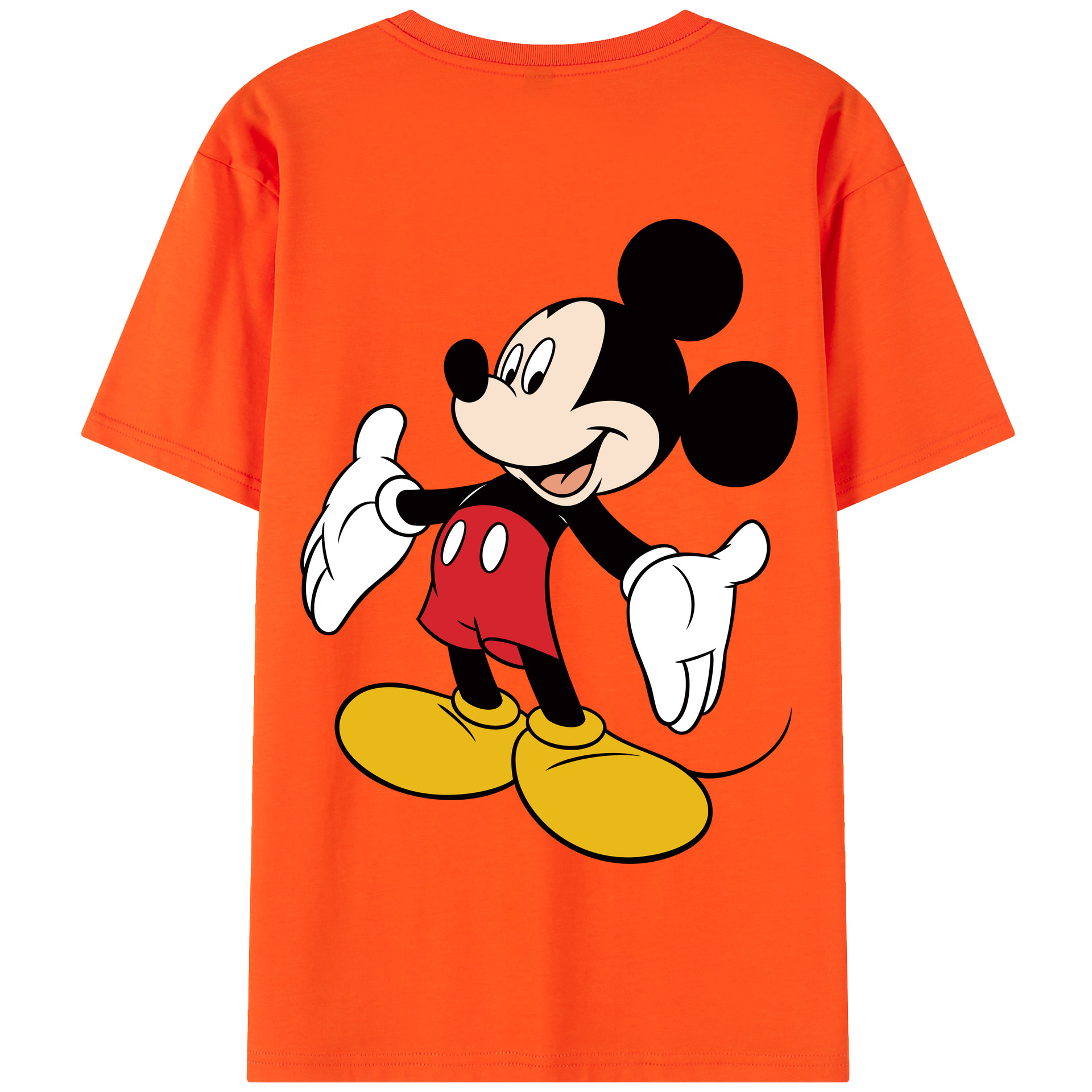 （画像用） ミッキーマウス Mickey Mouse 綿100％半袖Tシャツ（背面プリント）